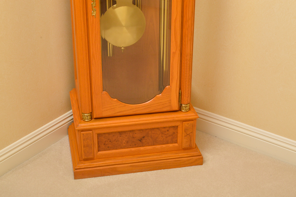 King Arthur Clock Company Oak Grandfather Clock