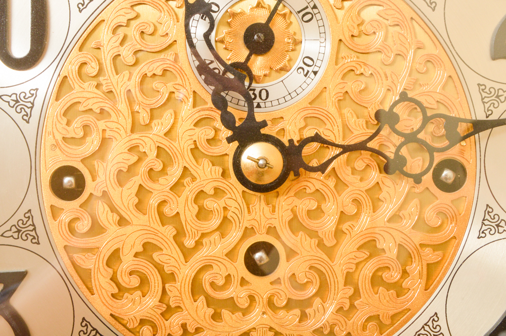 King Arthur Clock Company Oak Grandfather Clock