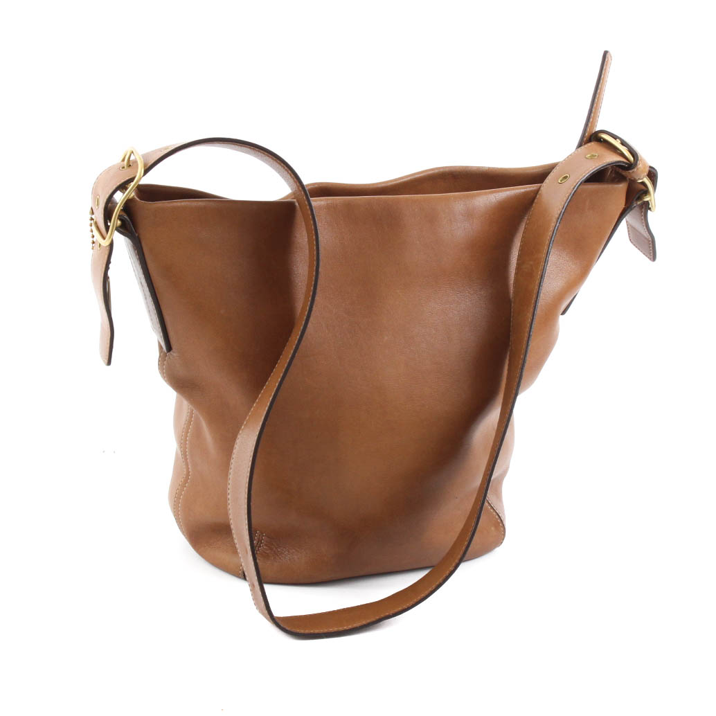 Coach Tan Leather Bucket Bag