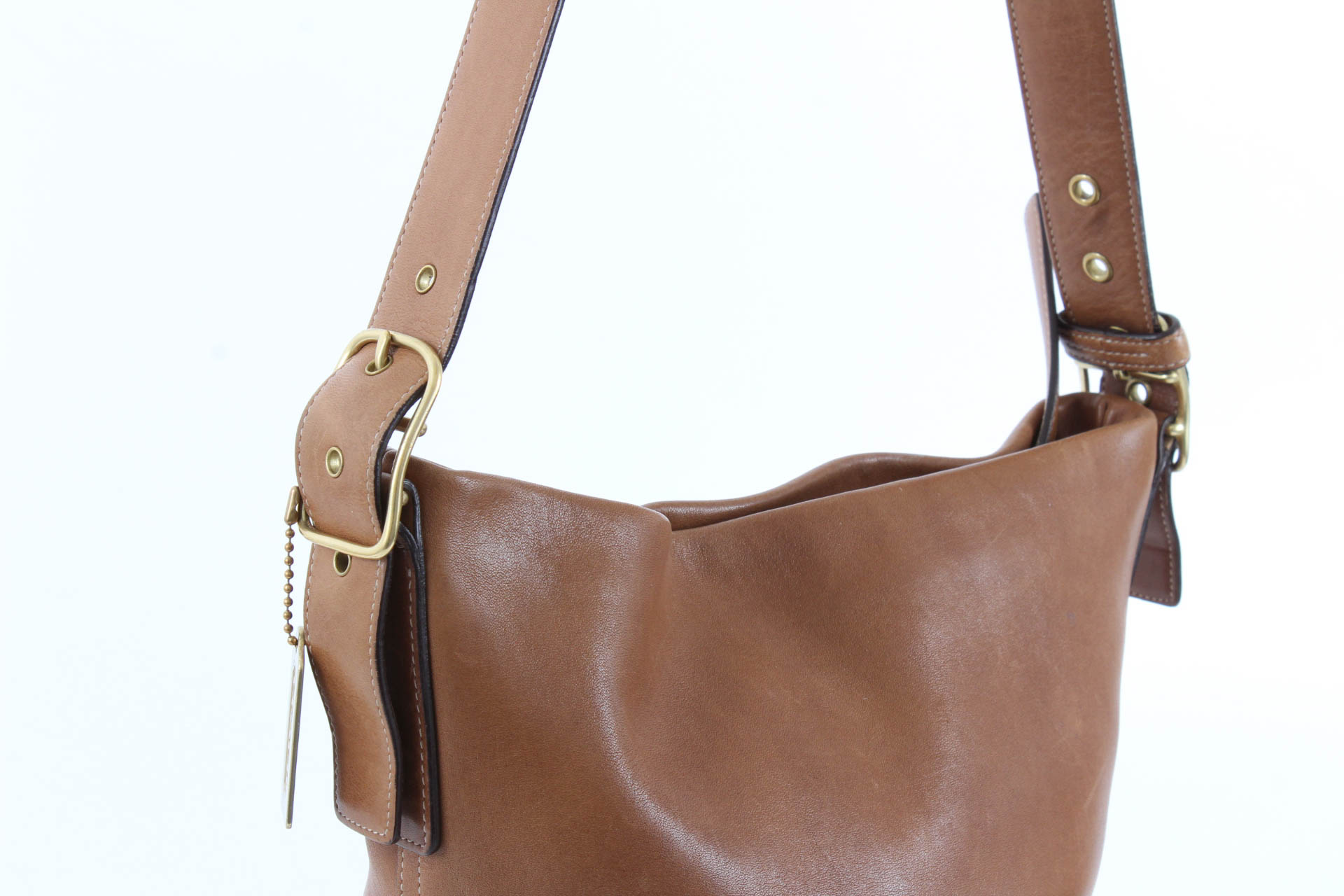 Coach Tan Leather Bucket Bag