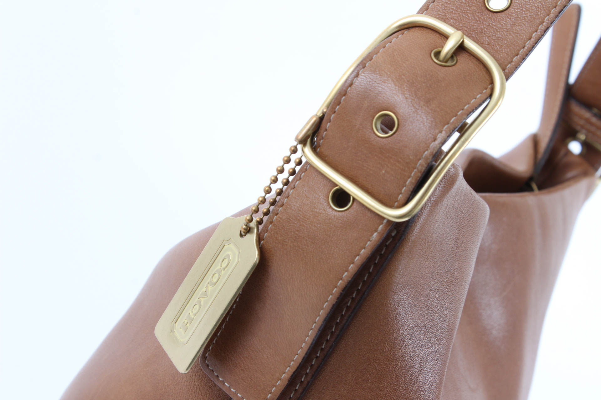 Coach Tan Leather Bucket Bag