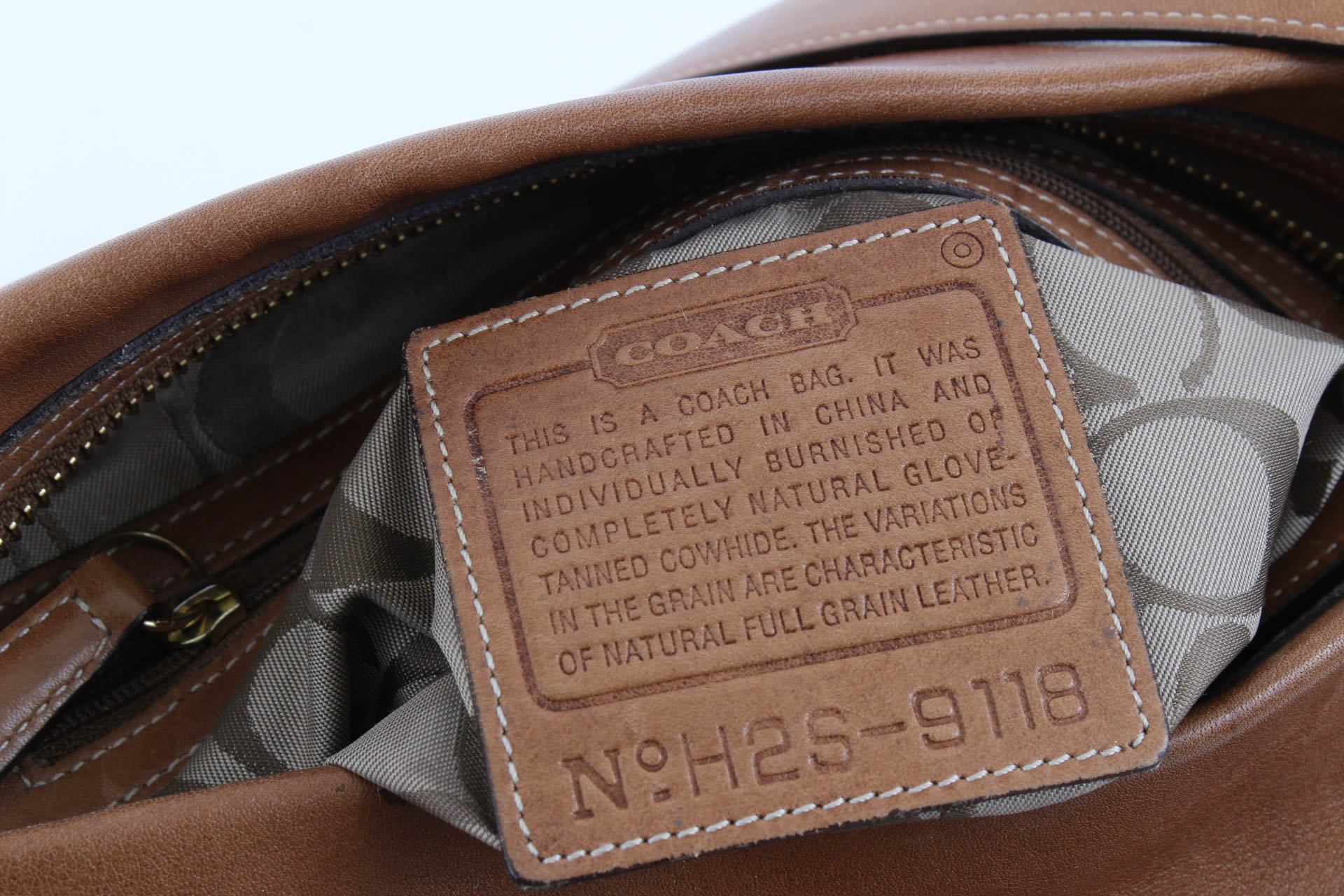 Coach Tan Leather Bucket Bag