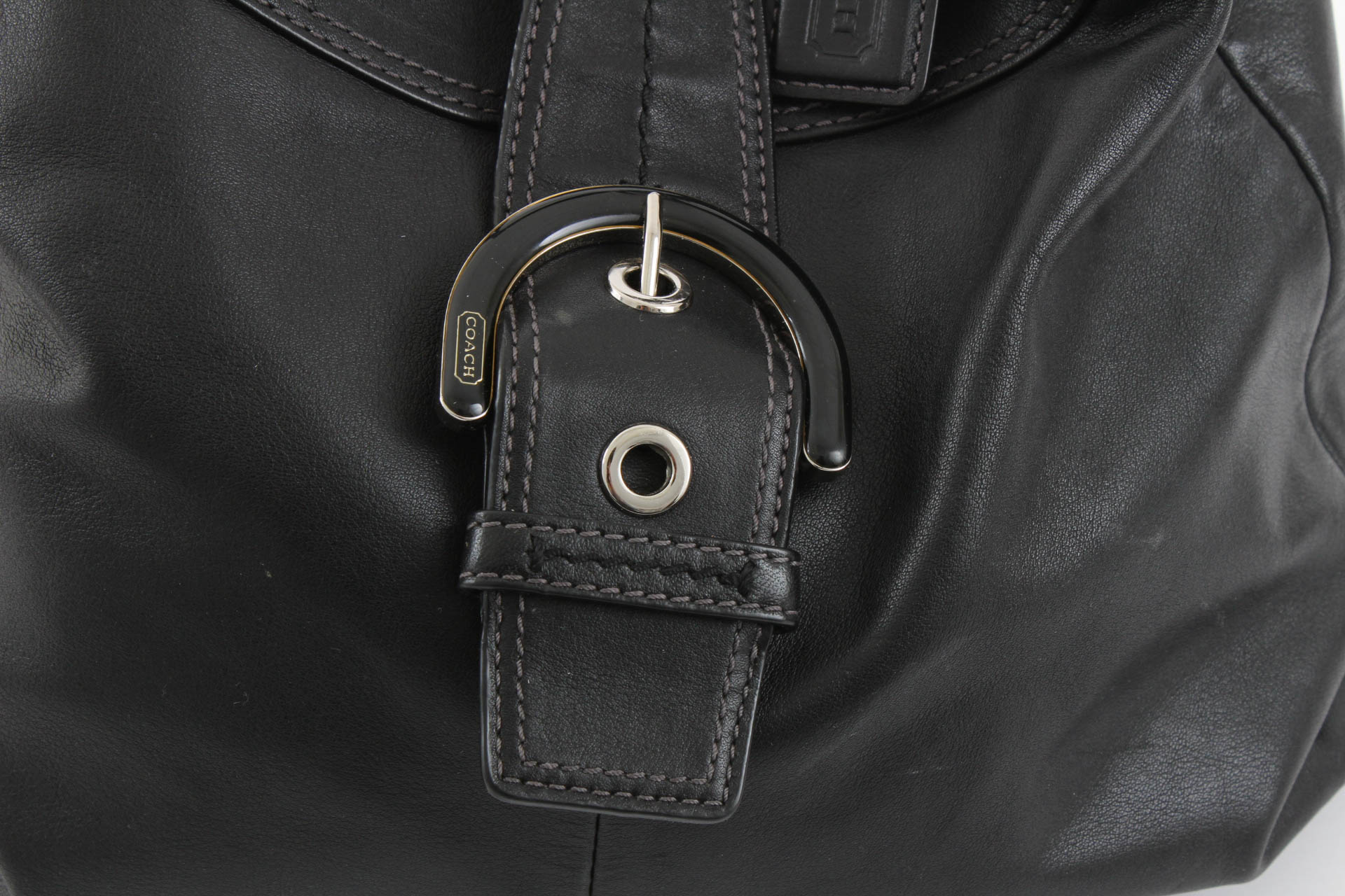Coach Black Leather Soho Hobo Shoulder Bag