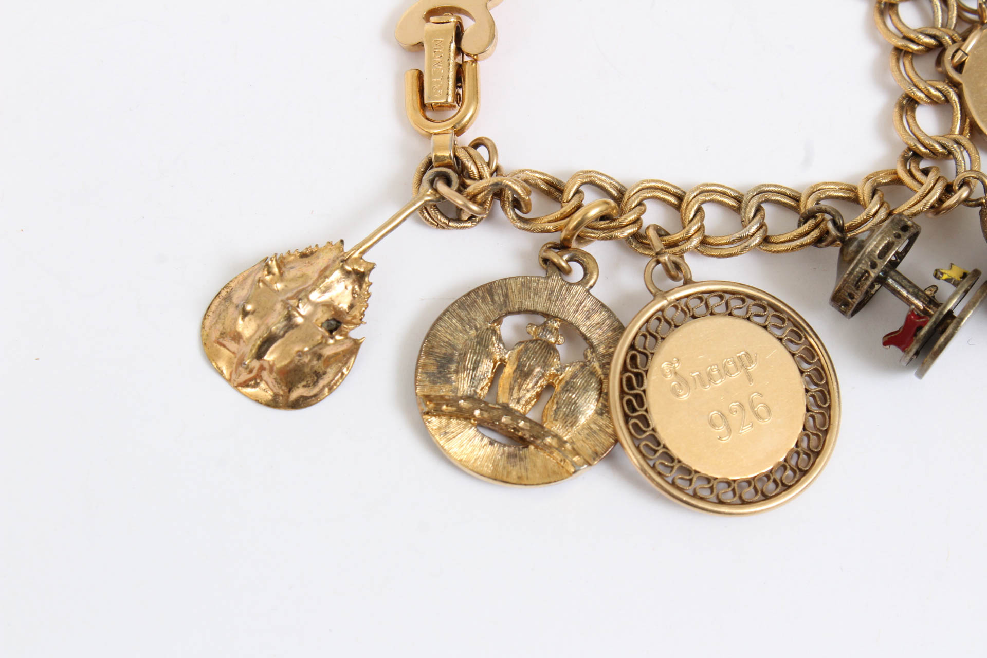 Vintage Circa 1960s Monet Charm Bracelet