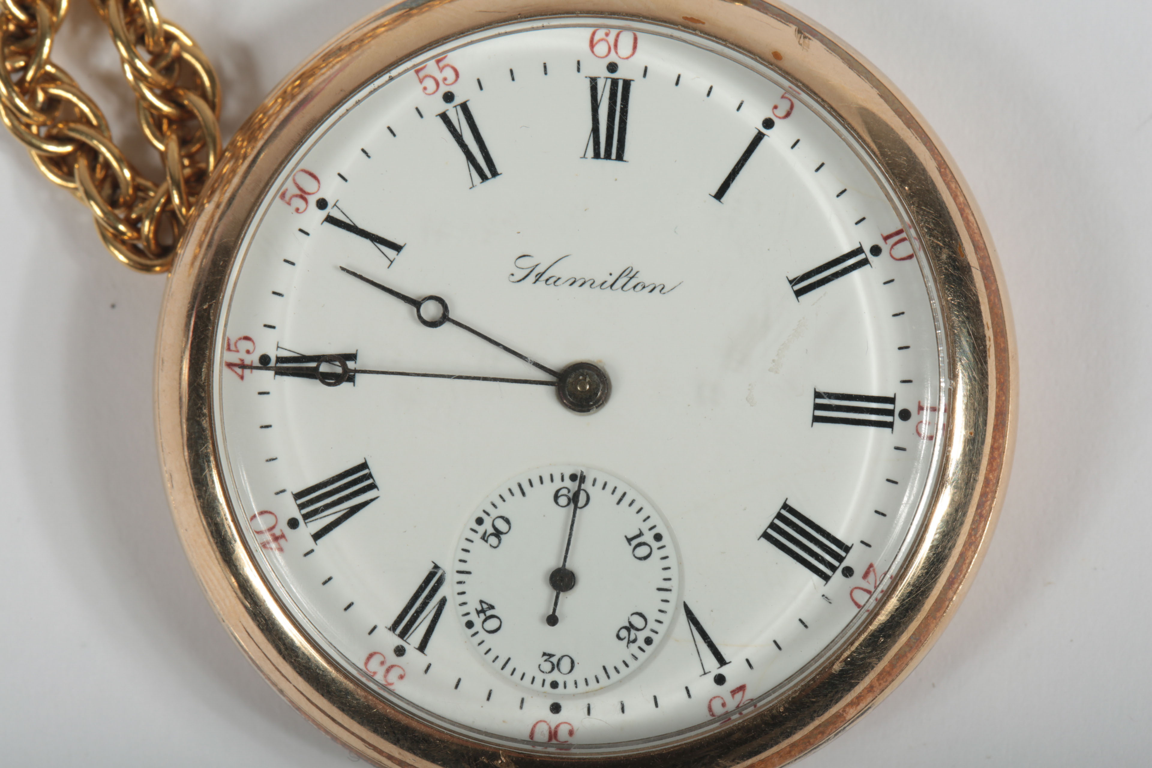 Vintage Gold Plated Hamilton Pocket Watch