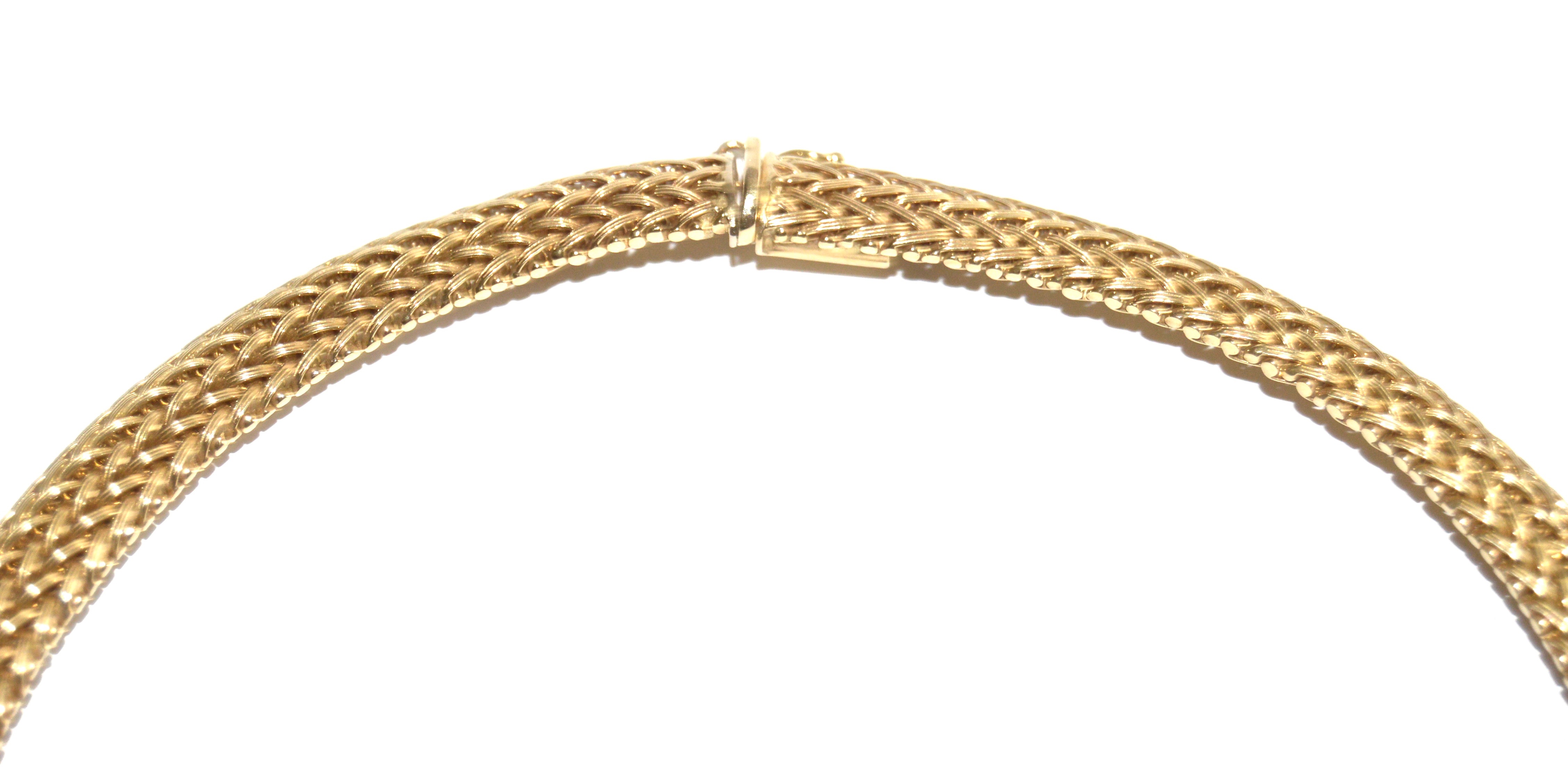 14K Yellow Gold Braided Necklace