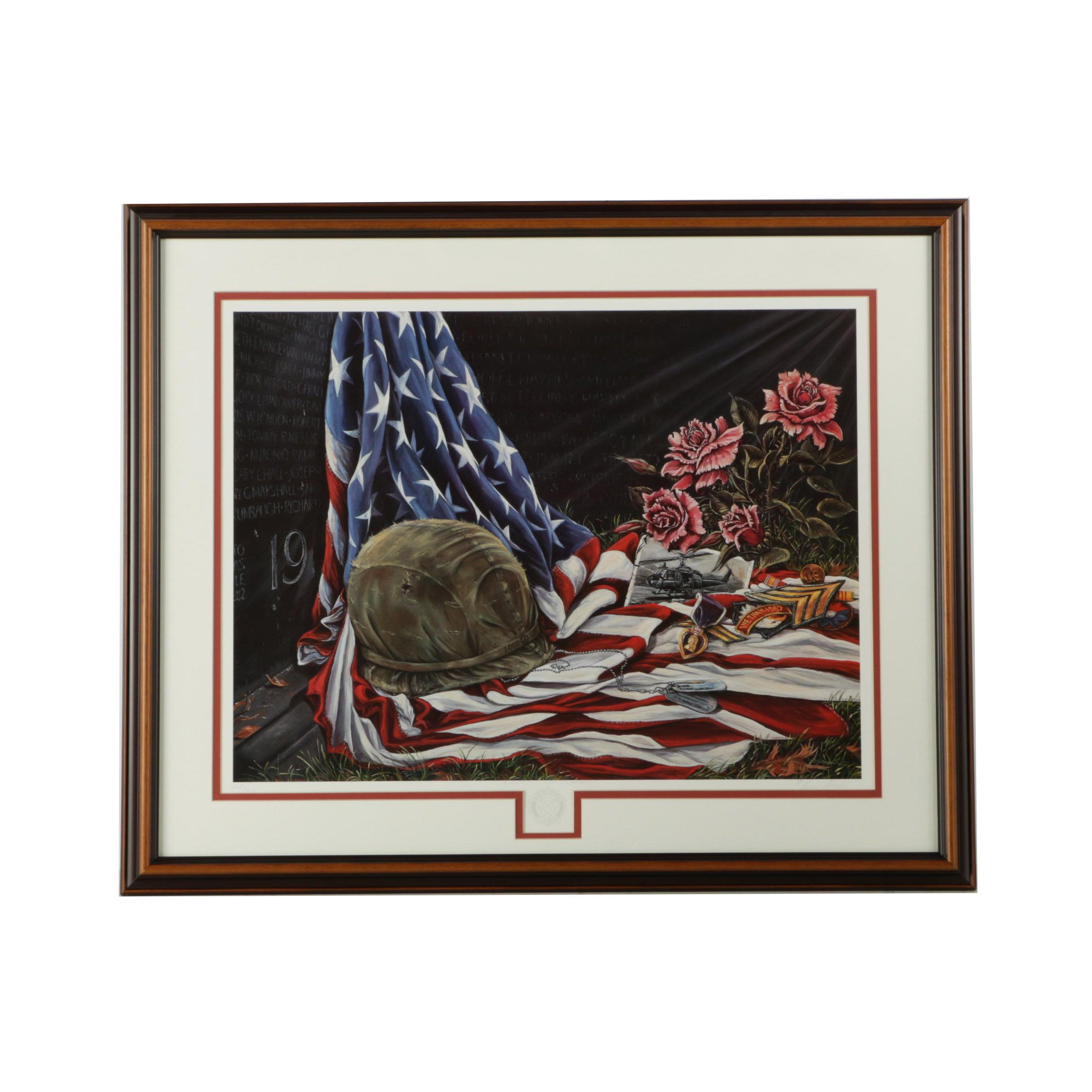 Ginny Genova 1990 Limited Edition Offset Lithograph "Tribute of Tears"