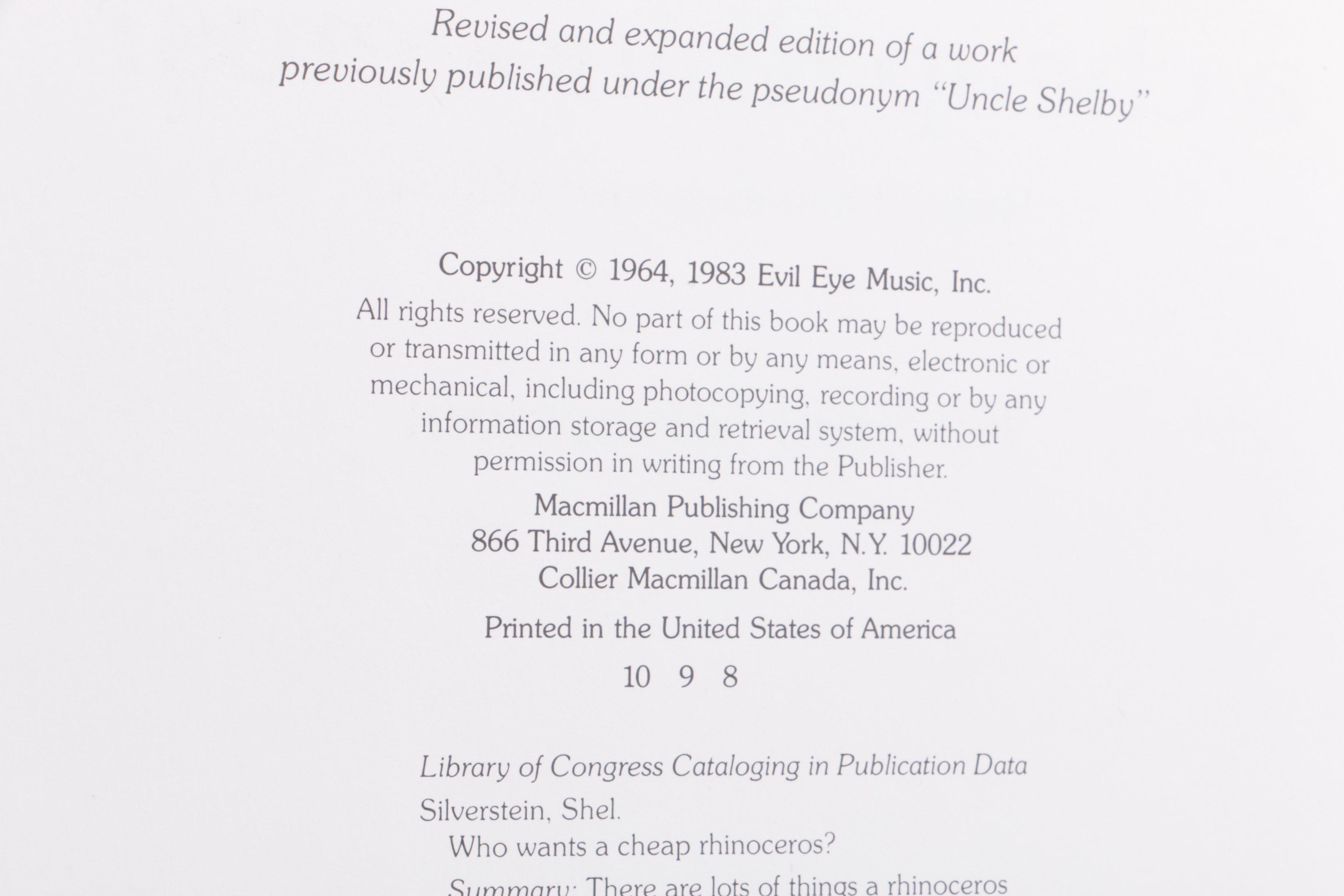 Children's Books Including Shel Silverstein