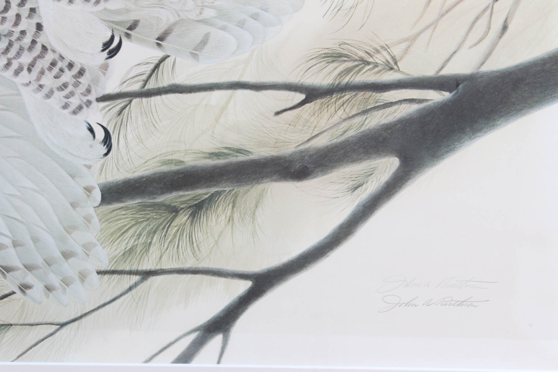 John Ruthven Offset Lithograph Print "Flying Snowy Owl" EBTH