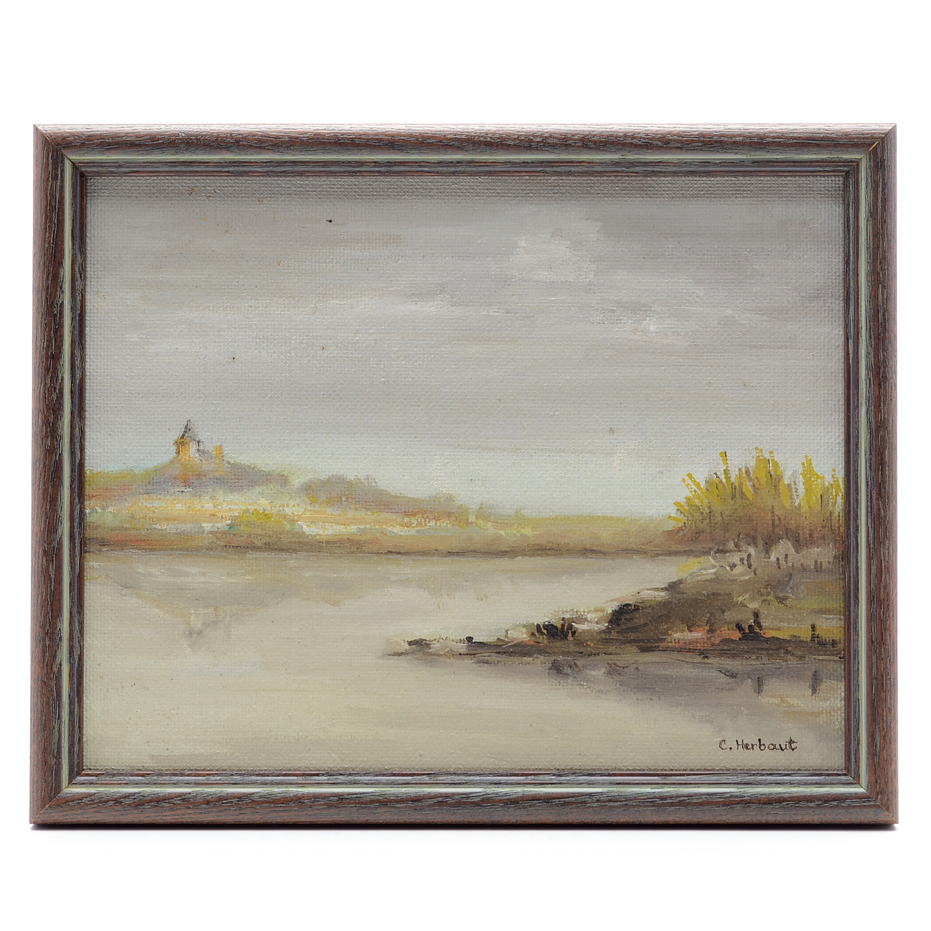 C. Herbaut Oil Painting on Board "Paysage"
