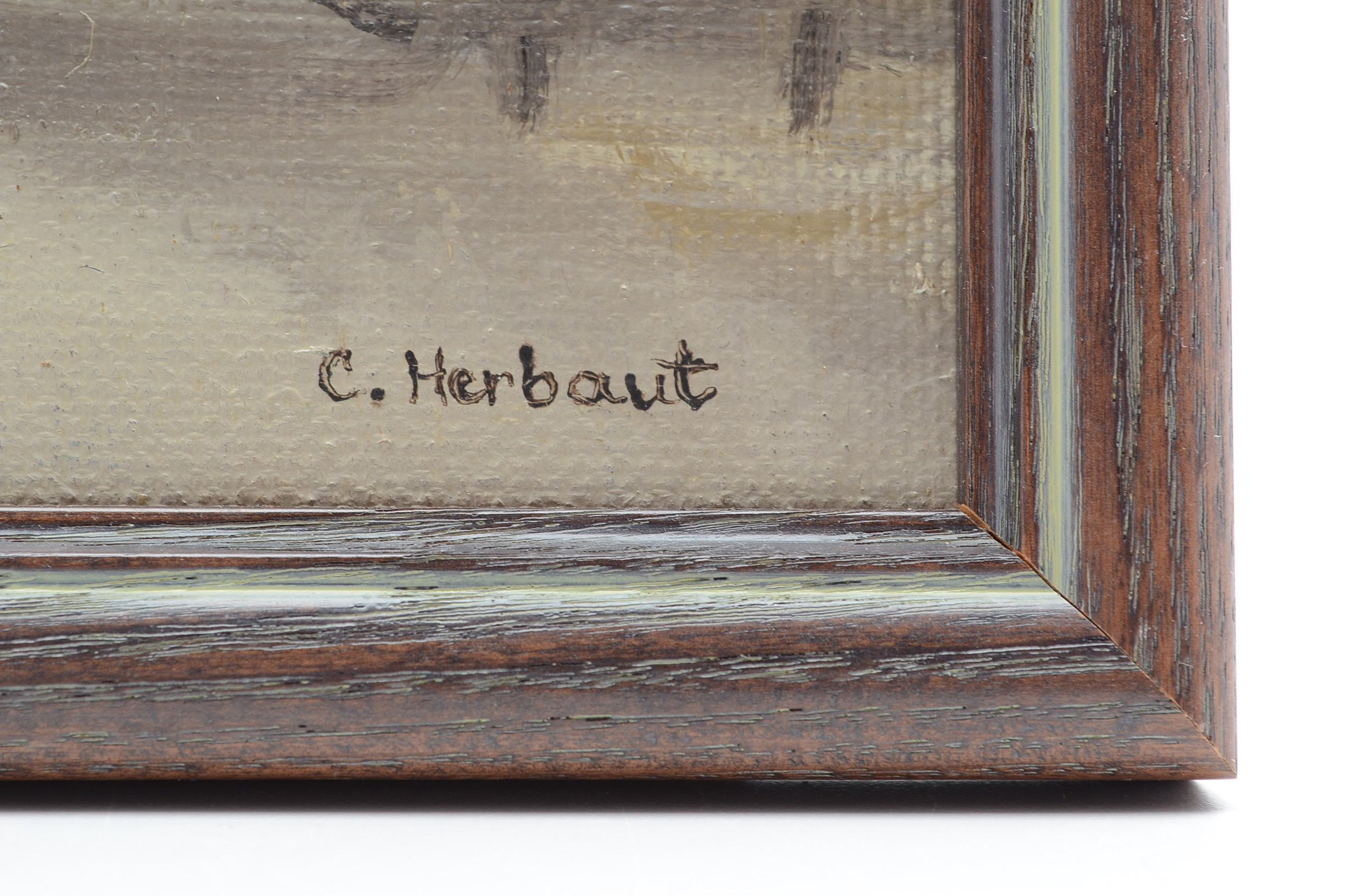 C. Herbaut Oil Painting on Board "Paysage"