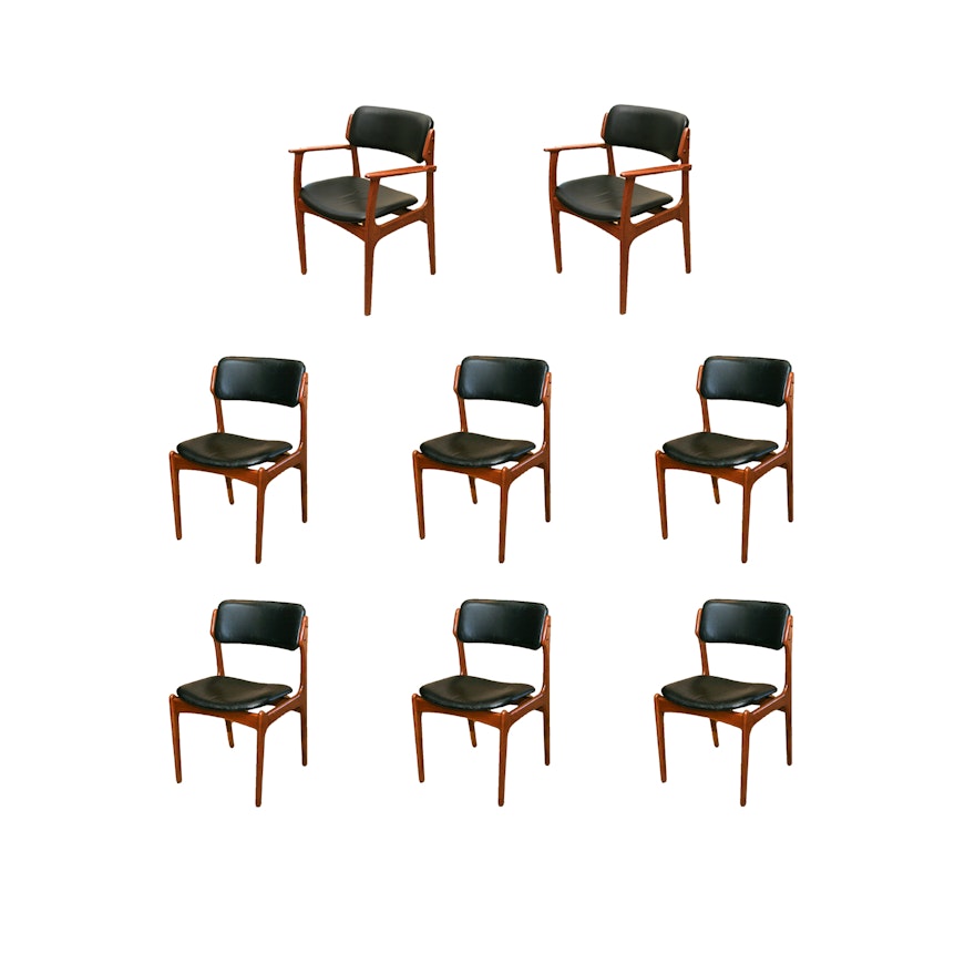 Set of Danish Modern "Model 49" Dining Chairs by Erik Buch for O.D. Mobler