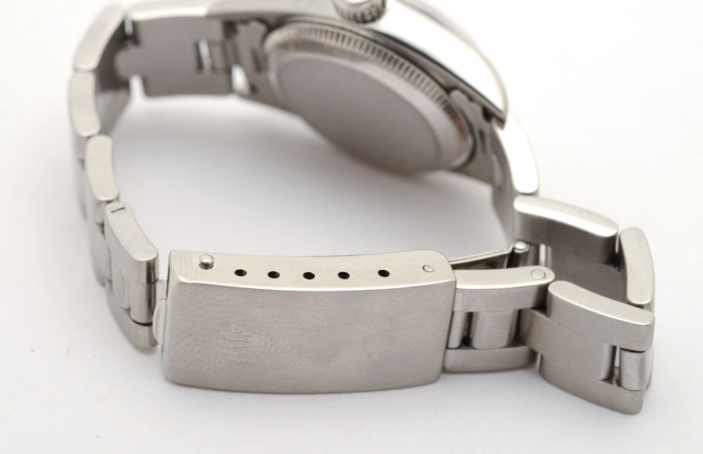 Rolex Oyster Perpetual Silver Index Dial Automatic Stainless Steel Watch