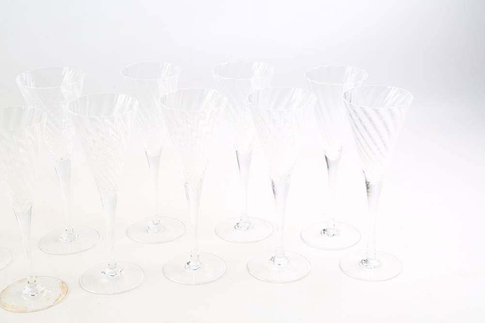 Sasaki "Reflections" Crystal Stemware