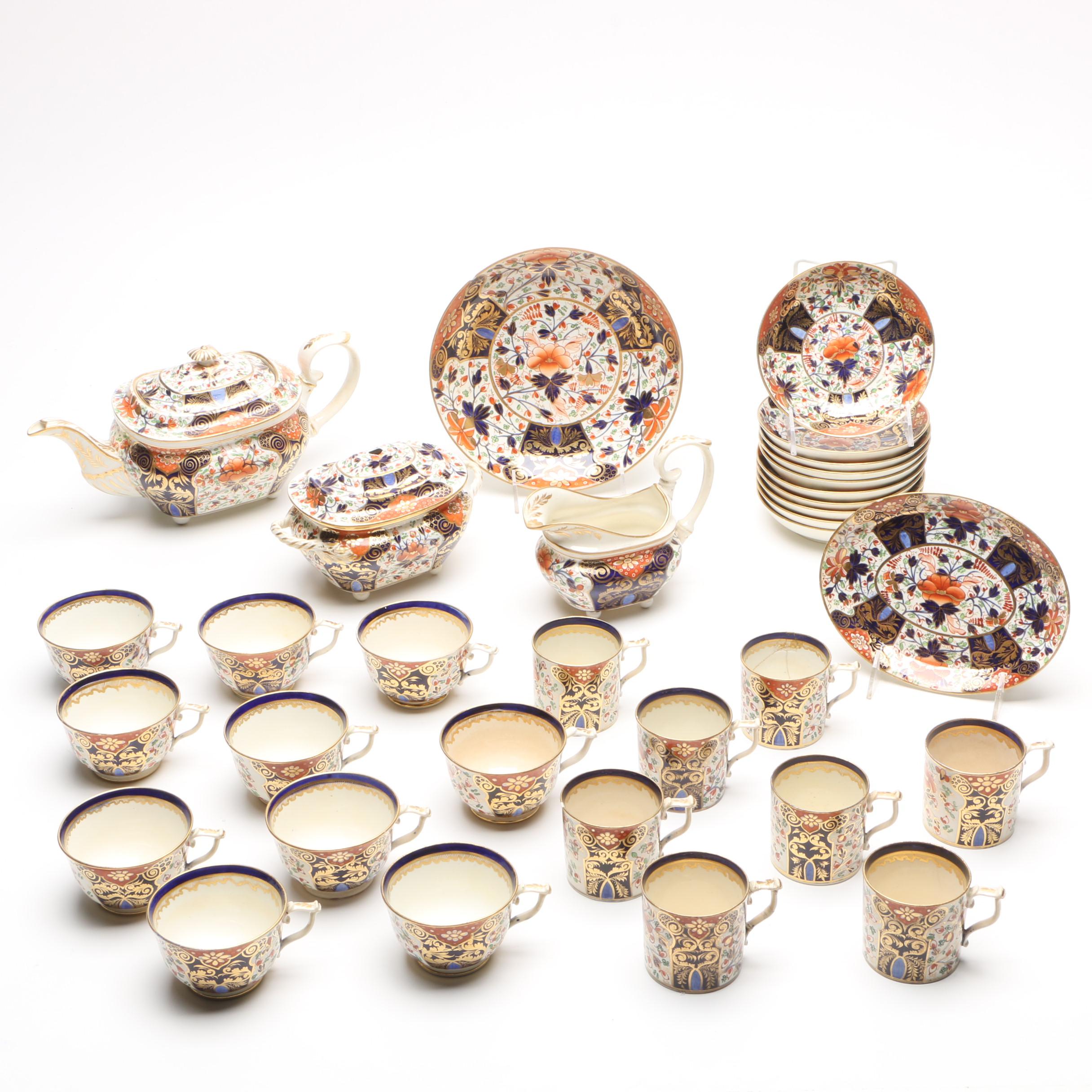 Antique Derby Imari "Witches" Tea Service