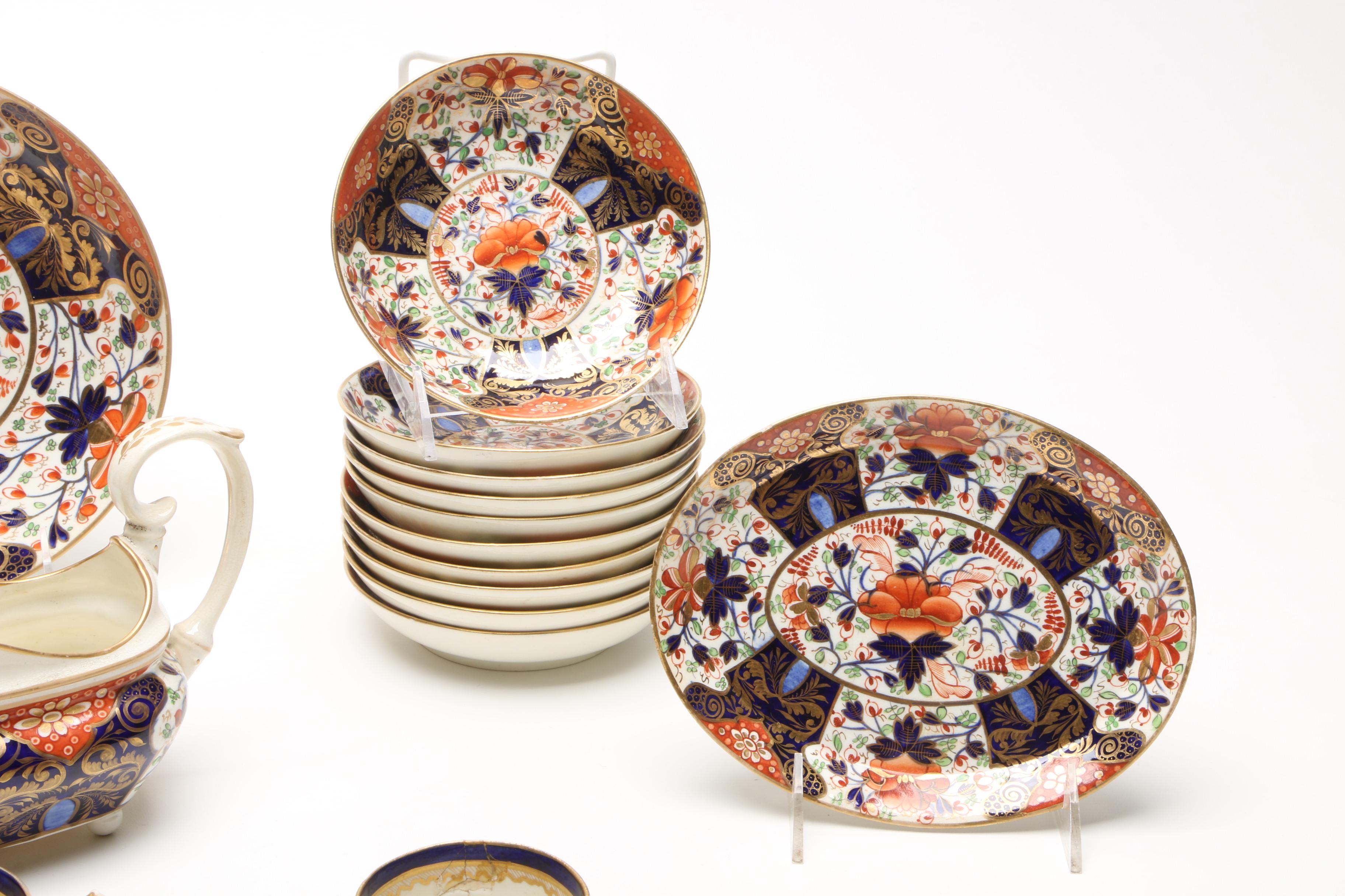 Antique Derby Imari "Witches" Tea Service