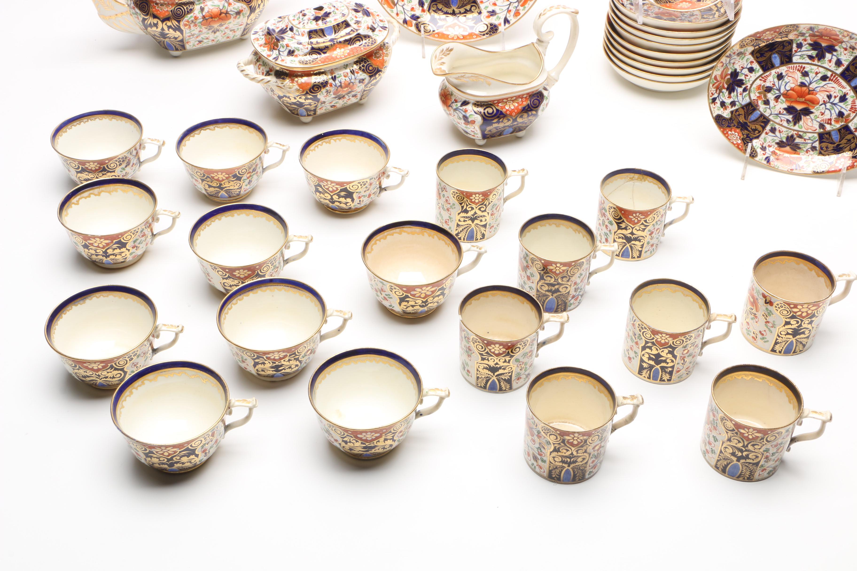 Antique Derby Imari "Witches" Tea Service