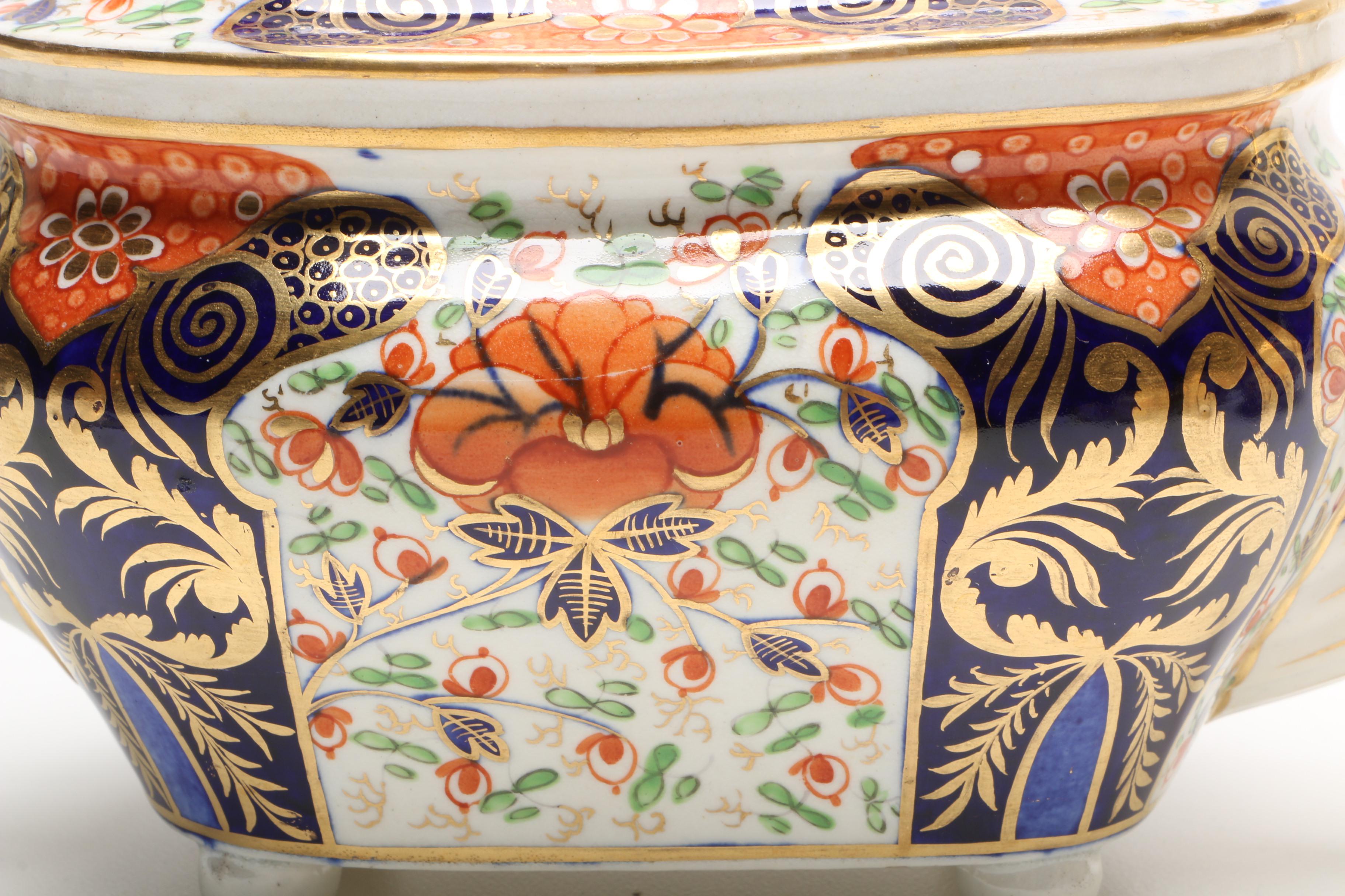 Antique Derby Imari "Witches" Tea Service