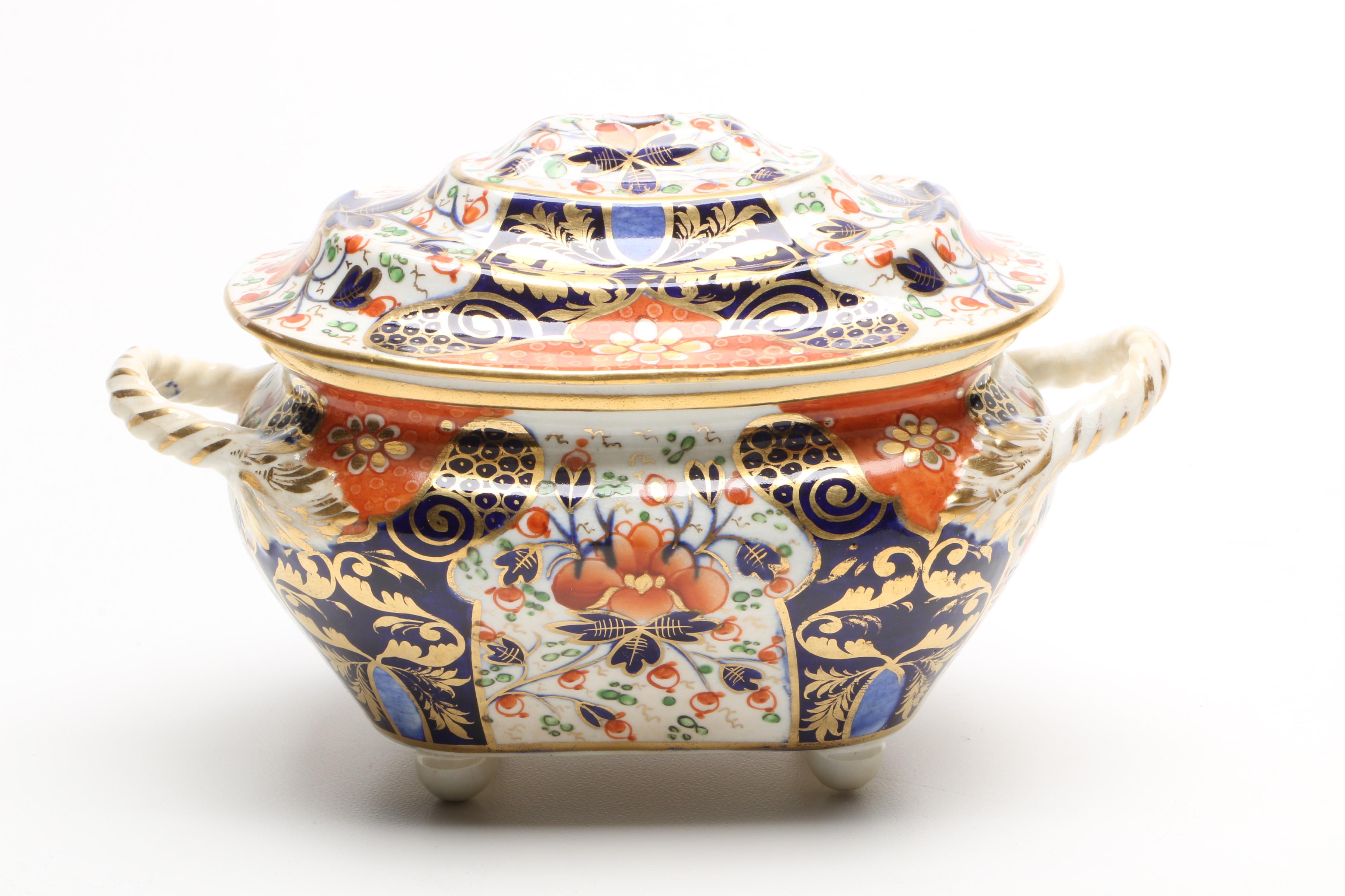 Antique Derby Imari "Witches" Tea Service