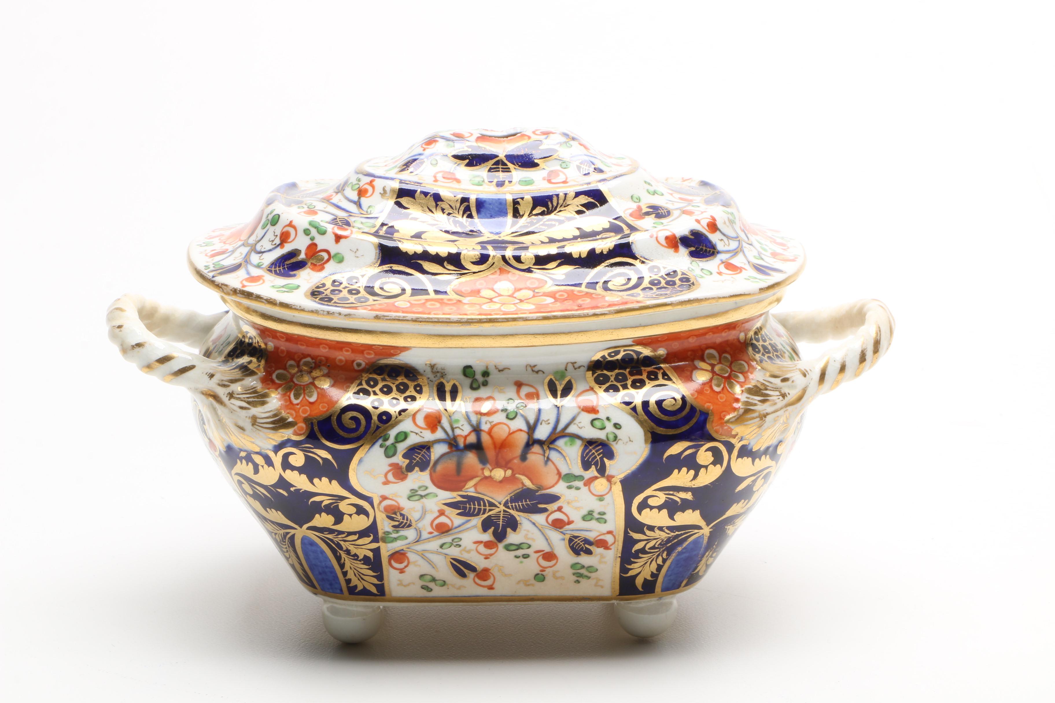 Antique Derby Imari "Witches" Tea Service