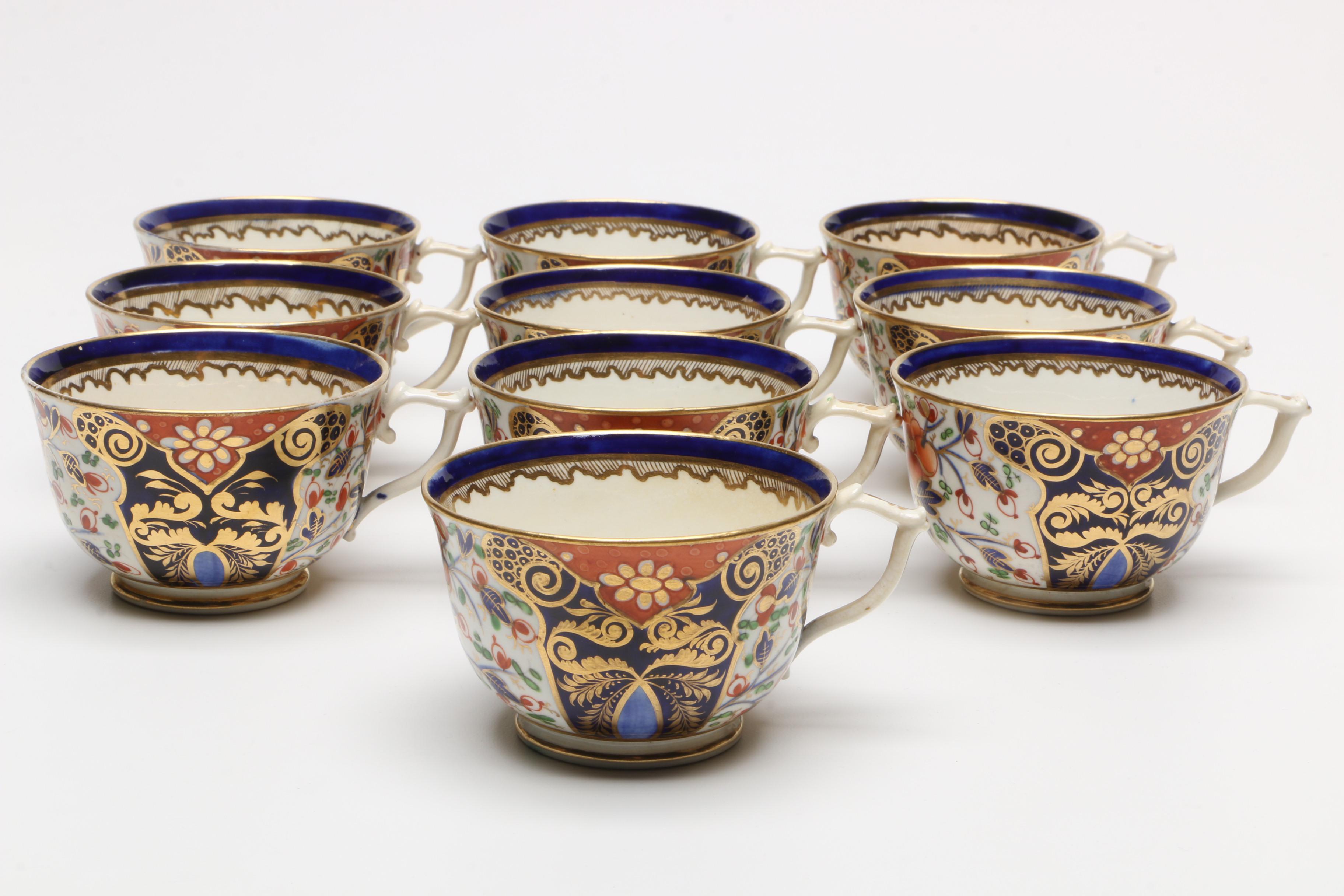 Antique Derby Imari "Witches" Tea Service