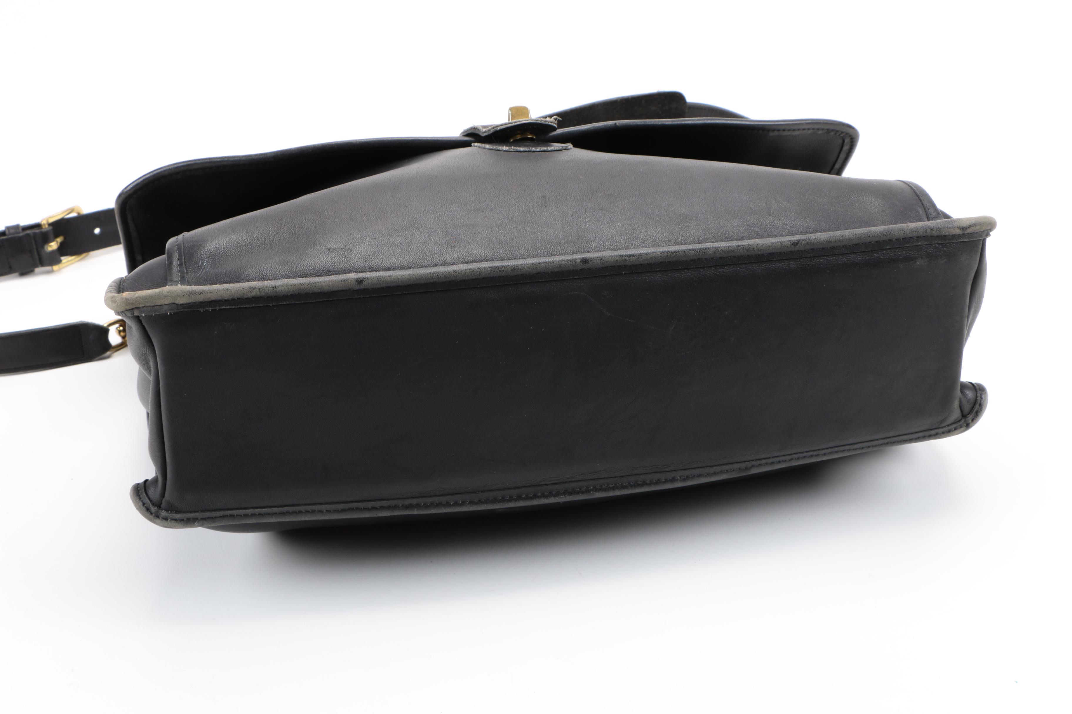 Vintage Coach Legacy Black Leather Briefcase