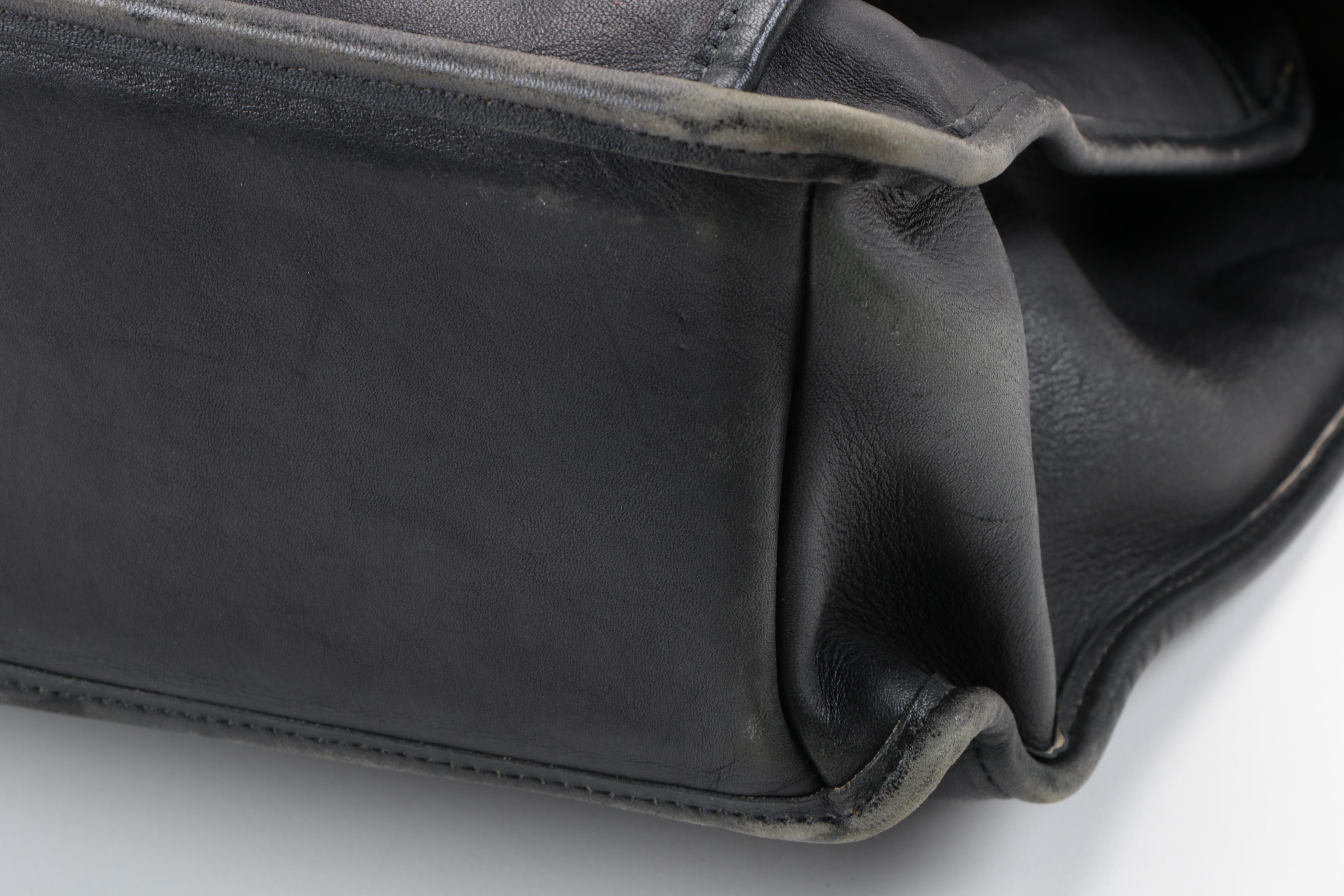 Vintage Coach Legacy Black Leather Briefcase