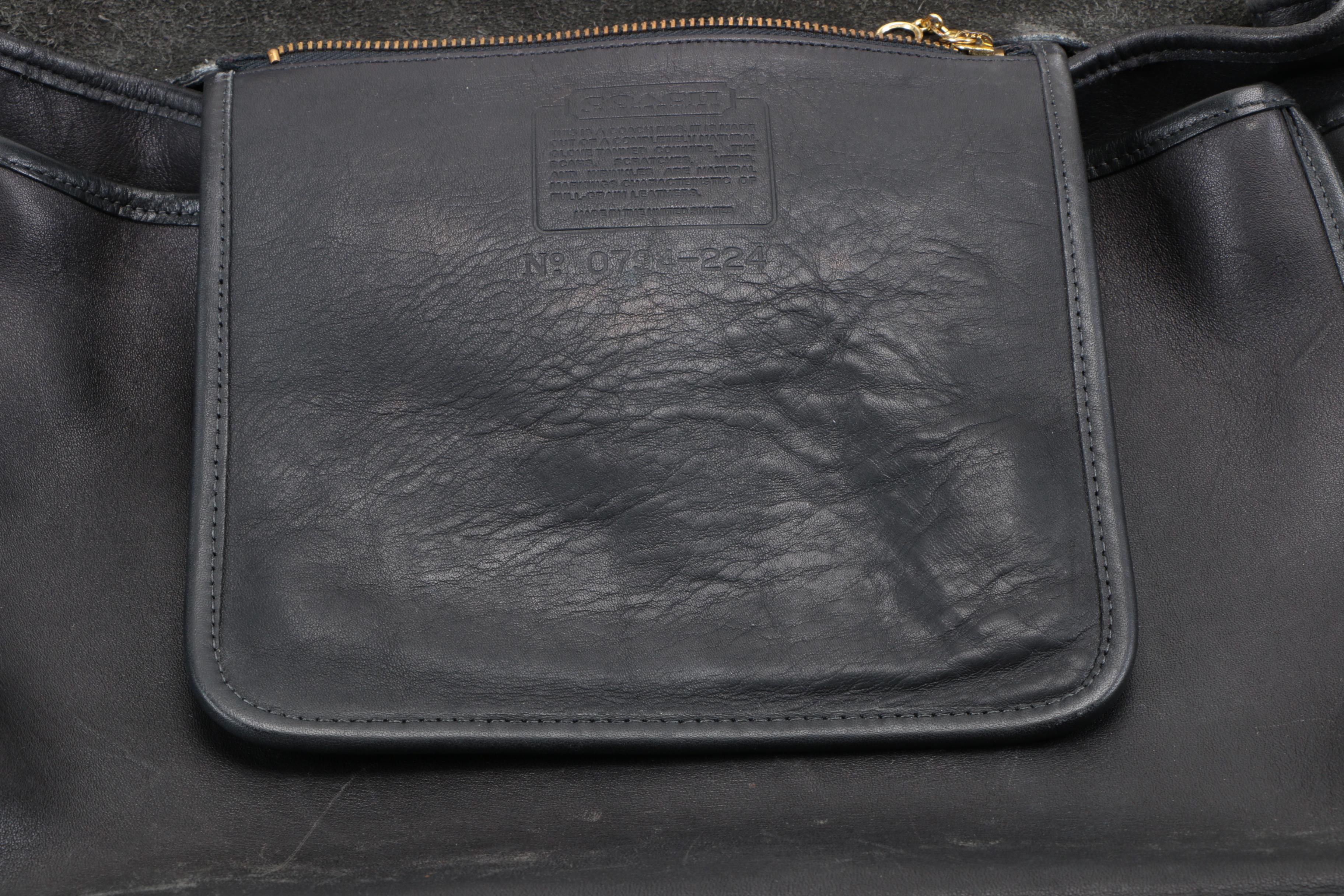 Vintage Coach Legacy Black Leather Briefcase