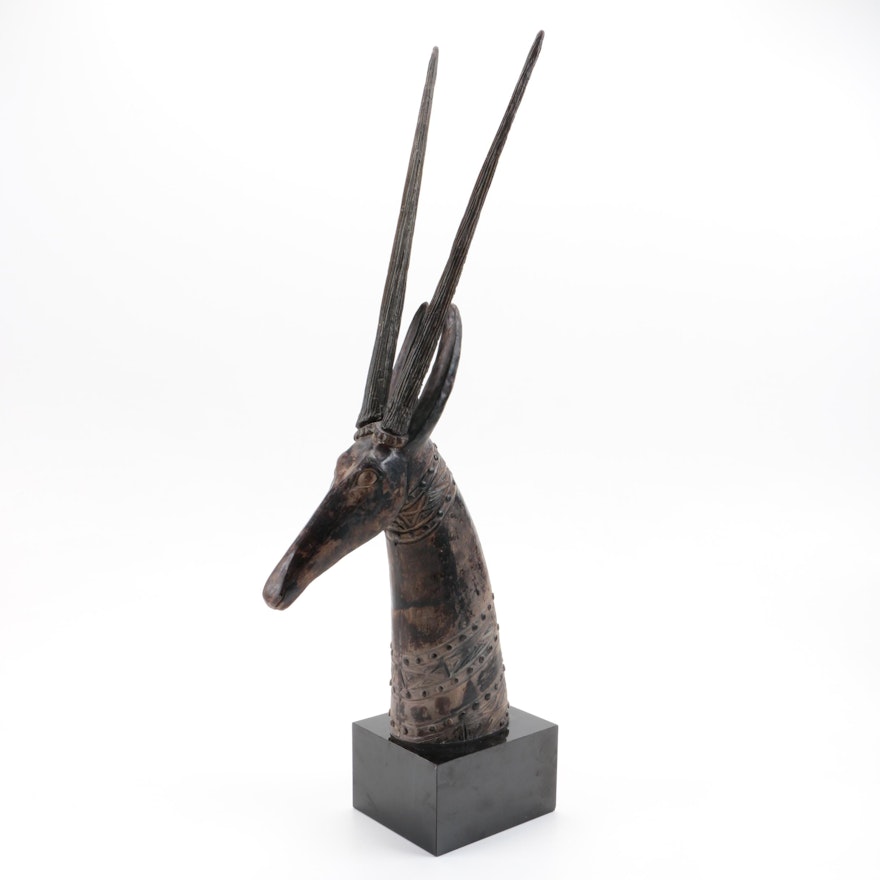 Austin Productions Wooden Antelope Sculpture