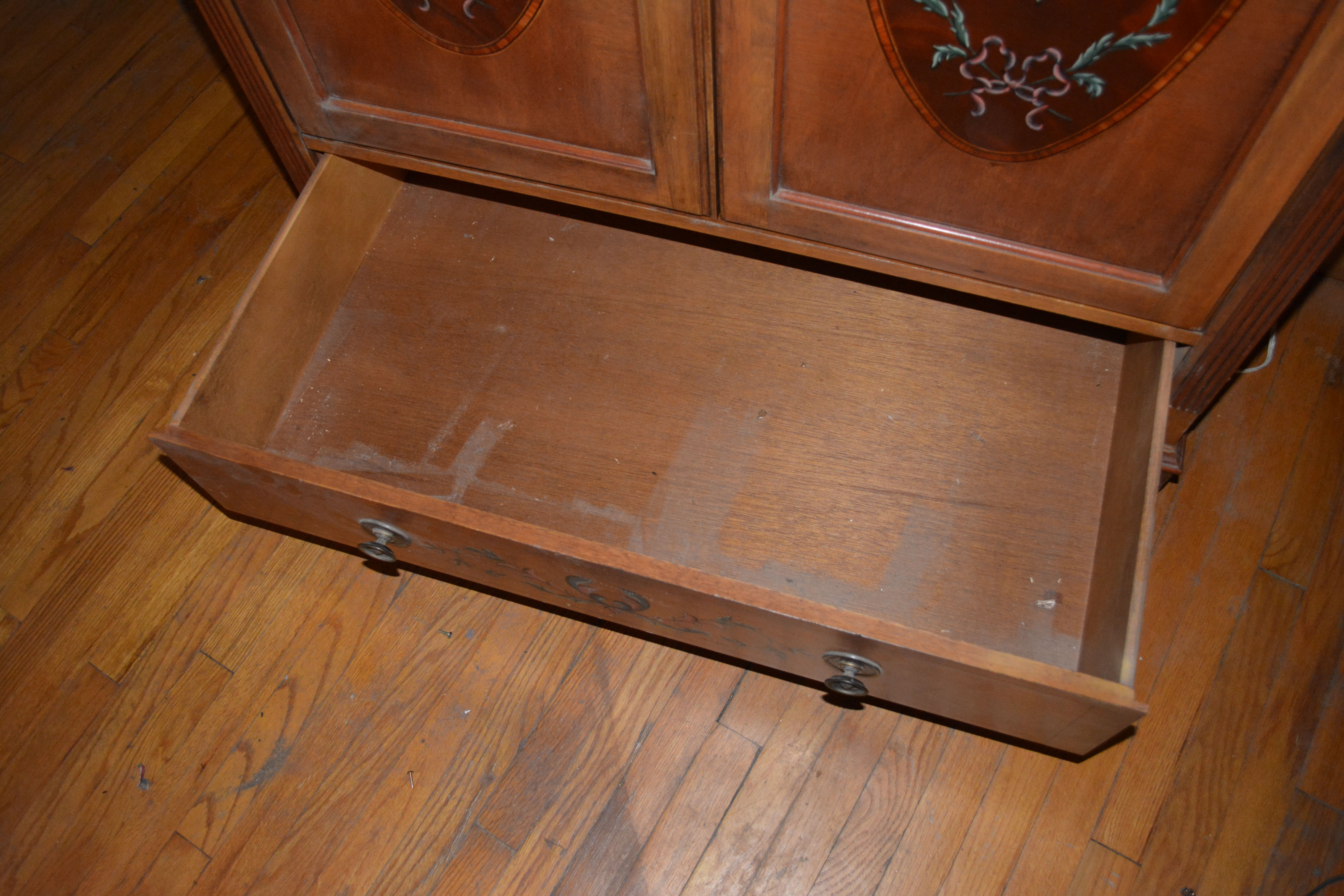 Adams Style Mahogany Entertainment Armoire by Jasper Cabinet