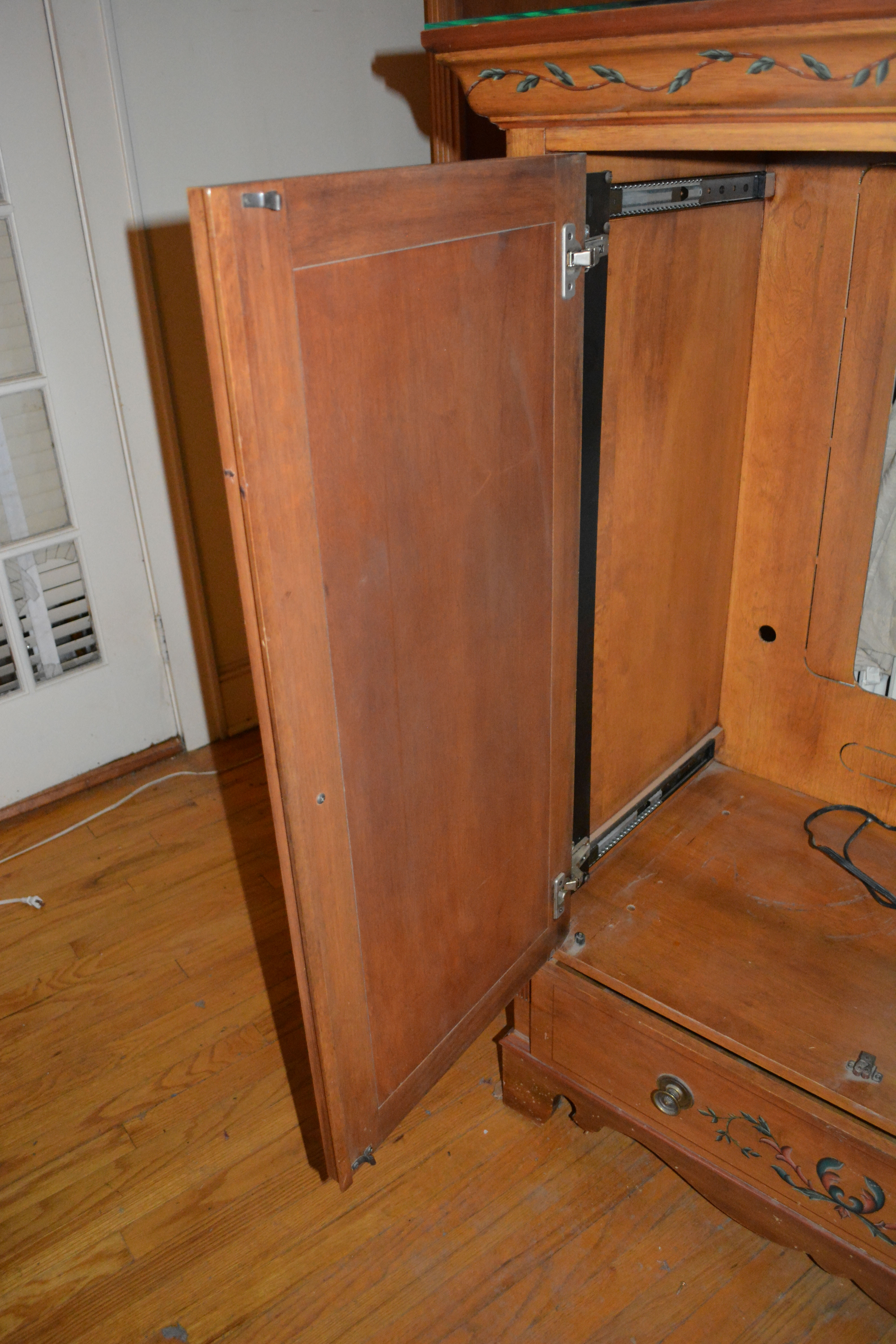 Adams Style Mahogany Entertainment Armoire by Jasper Cabinet