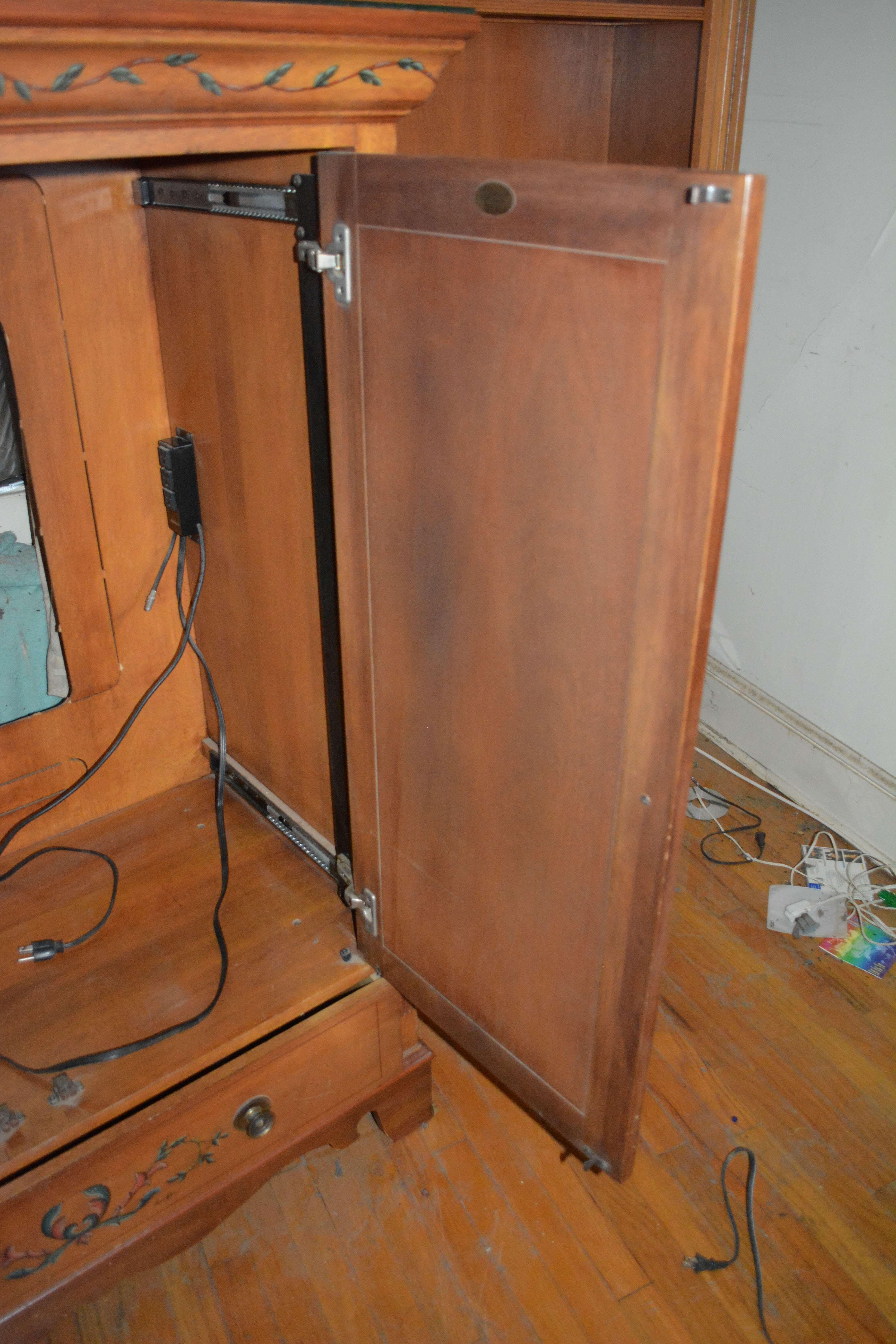 Adams Style Mahogany Entertainment Armoire by Jasper Cabinet