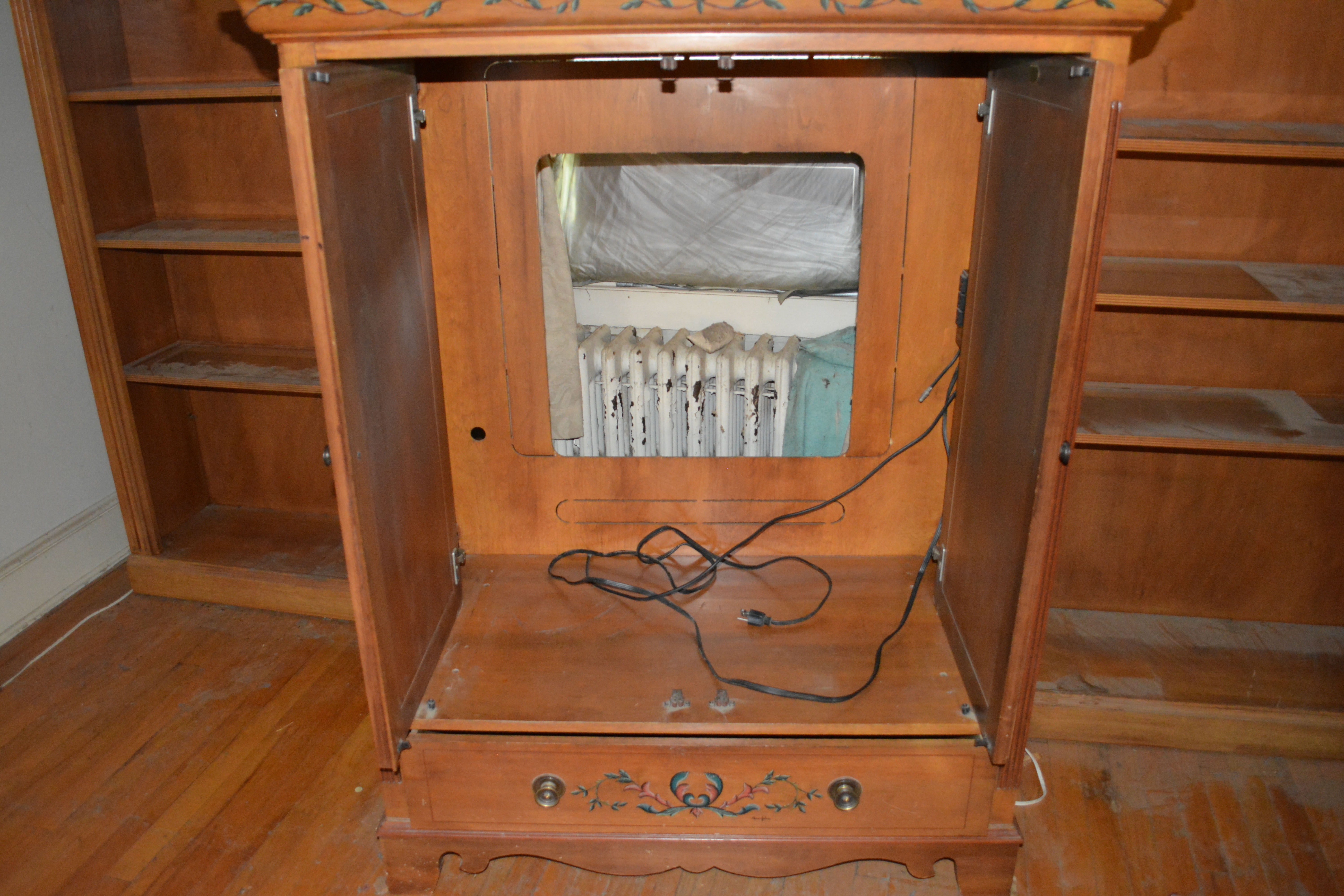 Adams Style Mahogany Entertainment Armoire by Jasper Cabinet