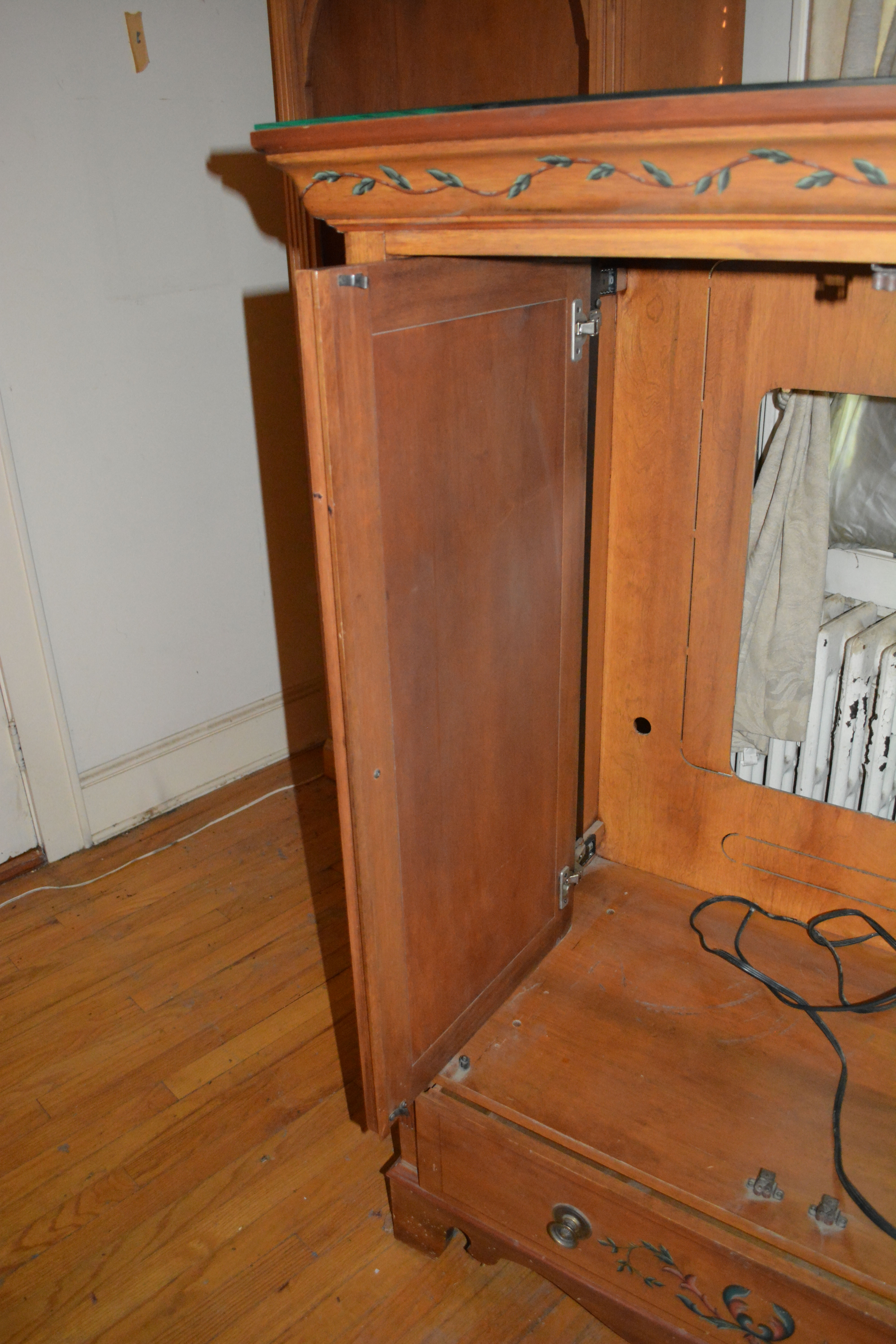 Adams Style Mahogany Entertainment Armoire by Jasper Cabinet