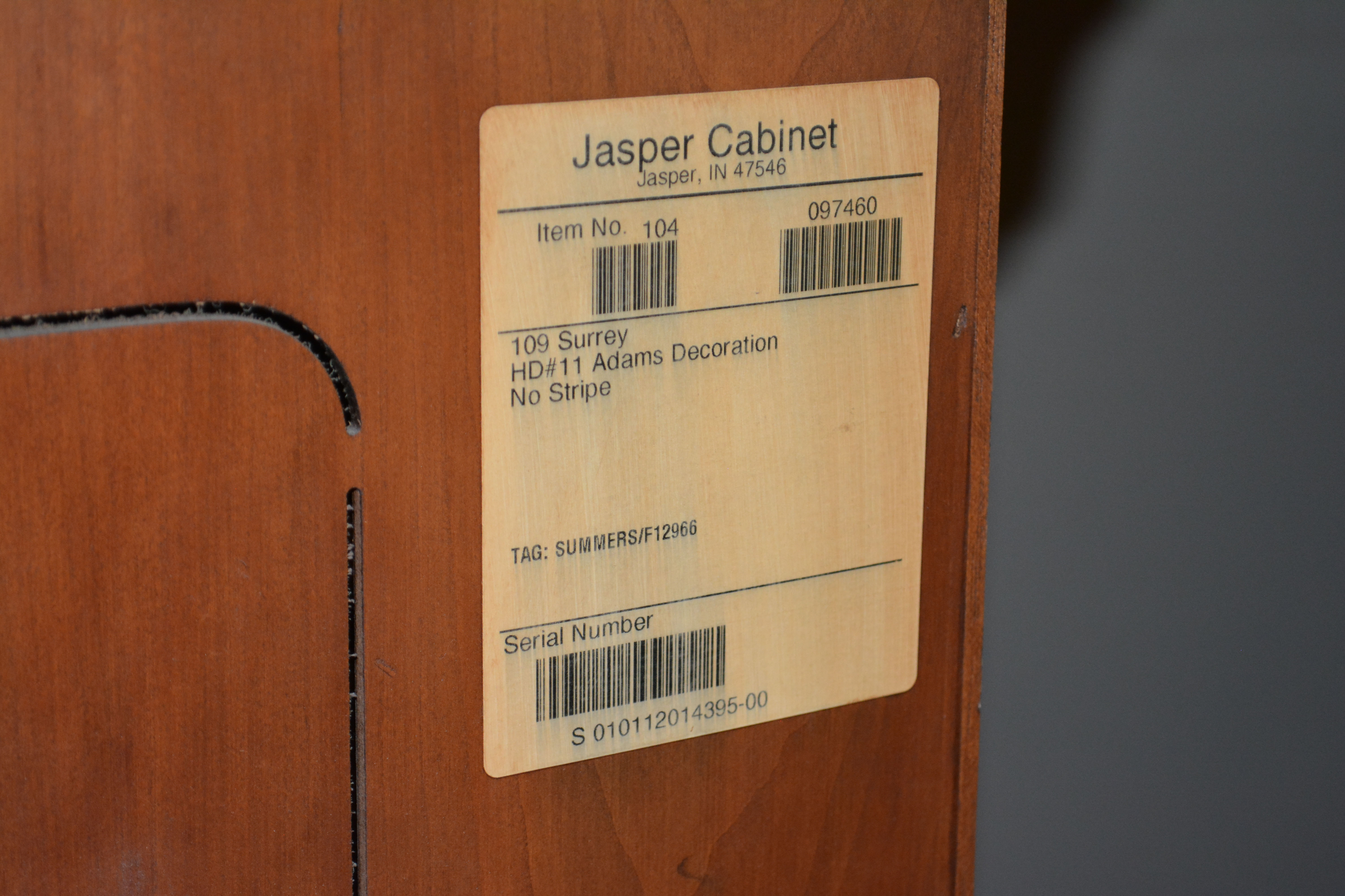 Adams Style Mahogany Entertainment Armoire by Jasper Cabinet