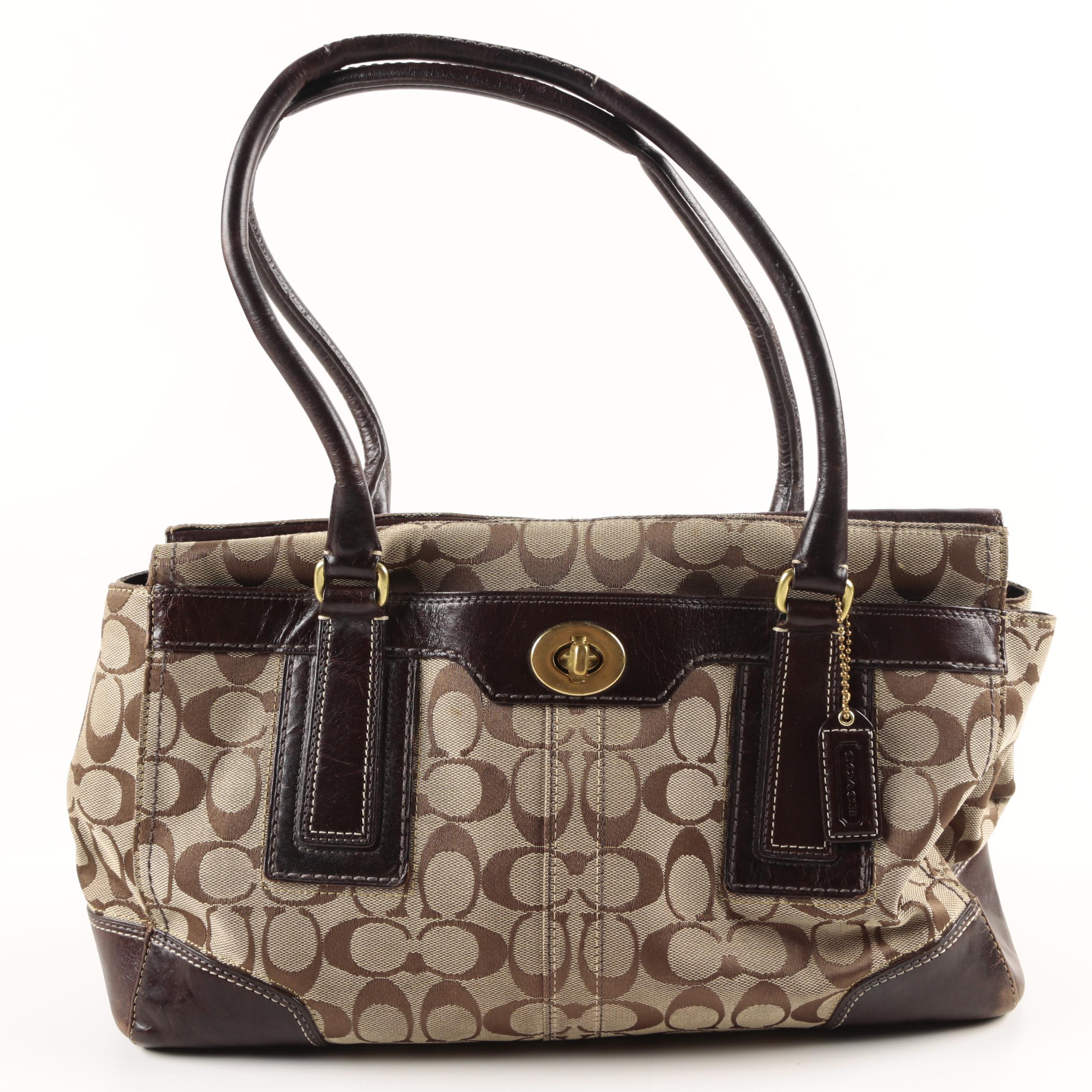 Coach Hampton Signature Canvas Carryall
