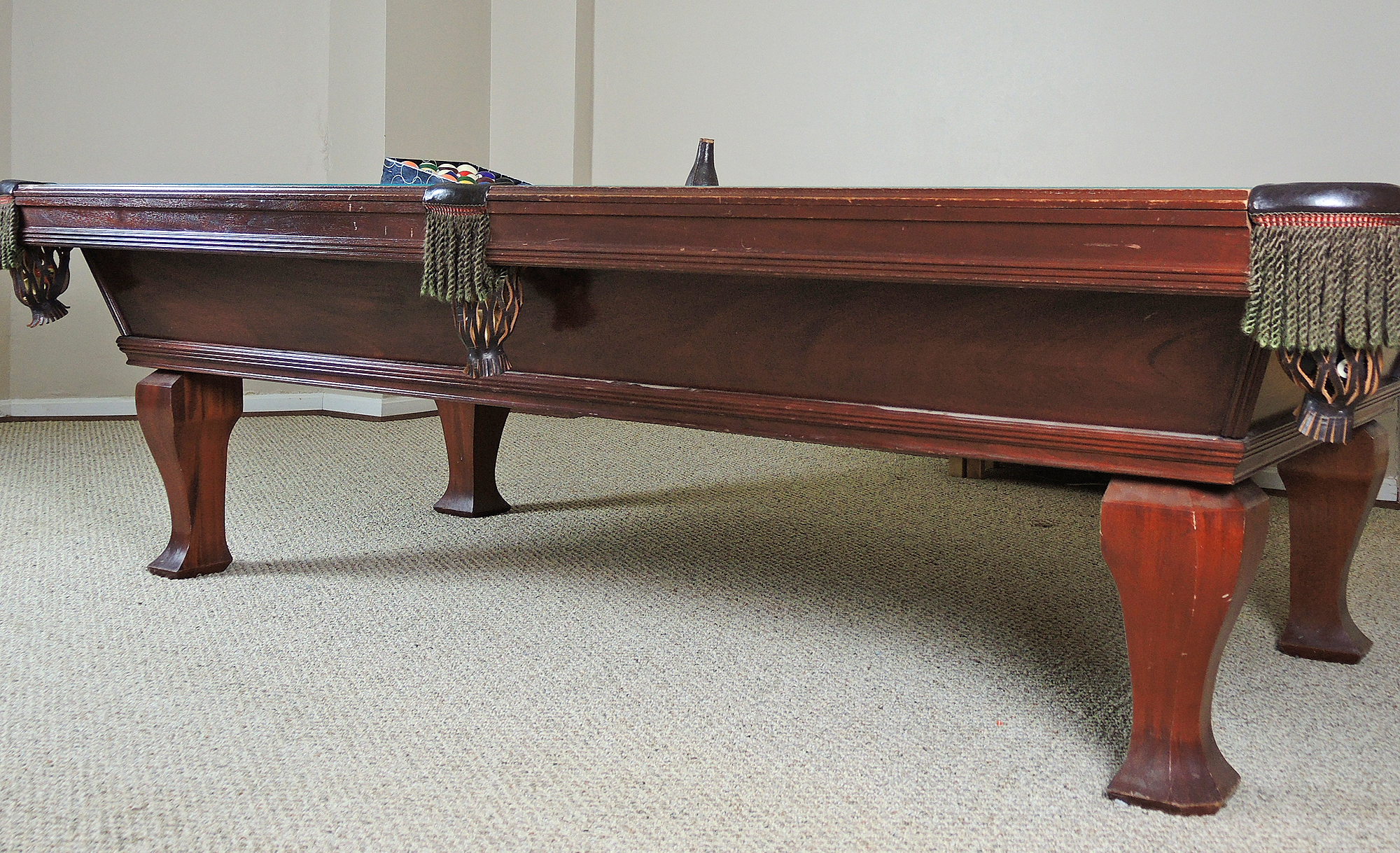 Dynamo-McIntire Billiard Table, Cue Stand, and Accessories