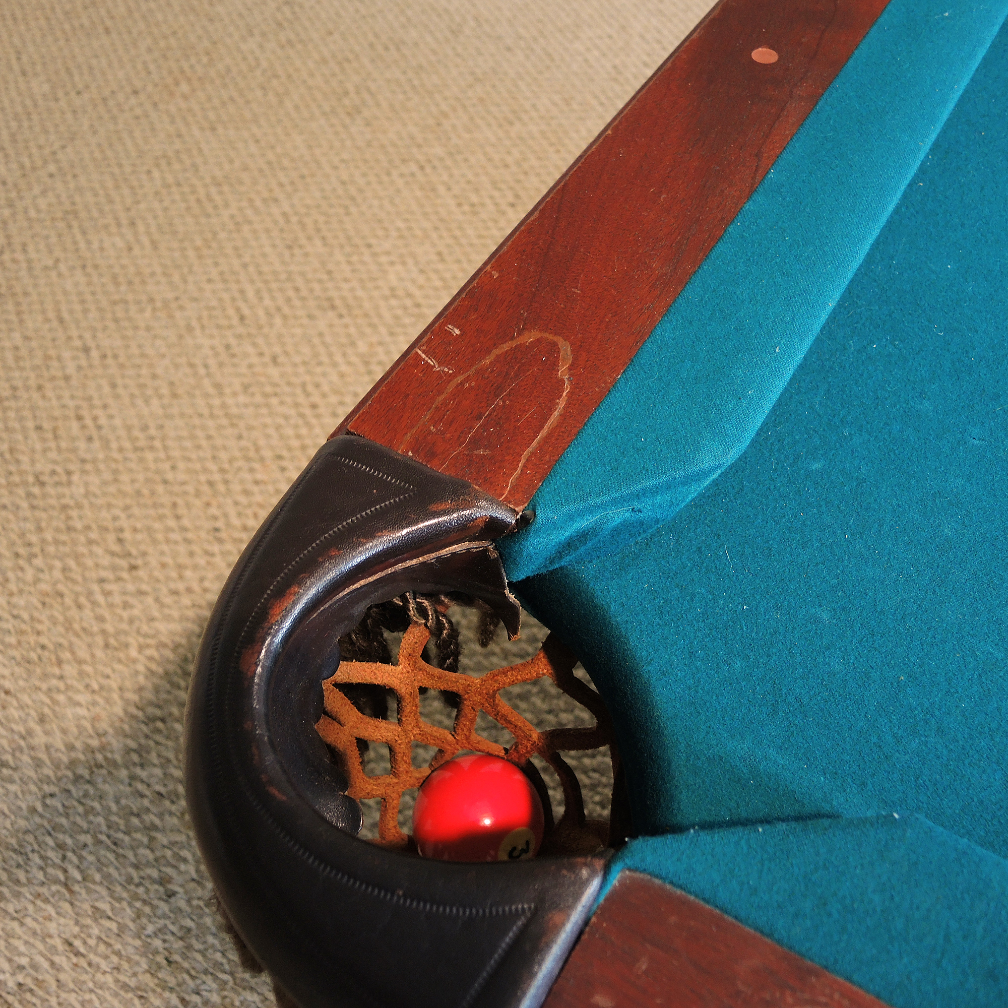 Dynamo-McIntire Billiard Table, Cue Stand, and Accessories