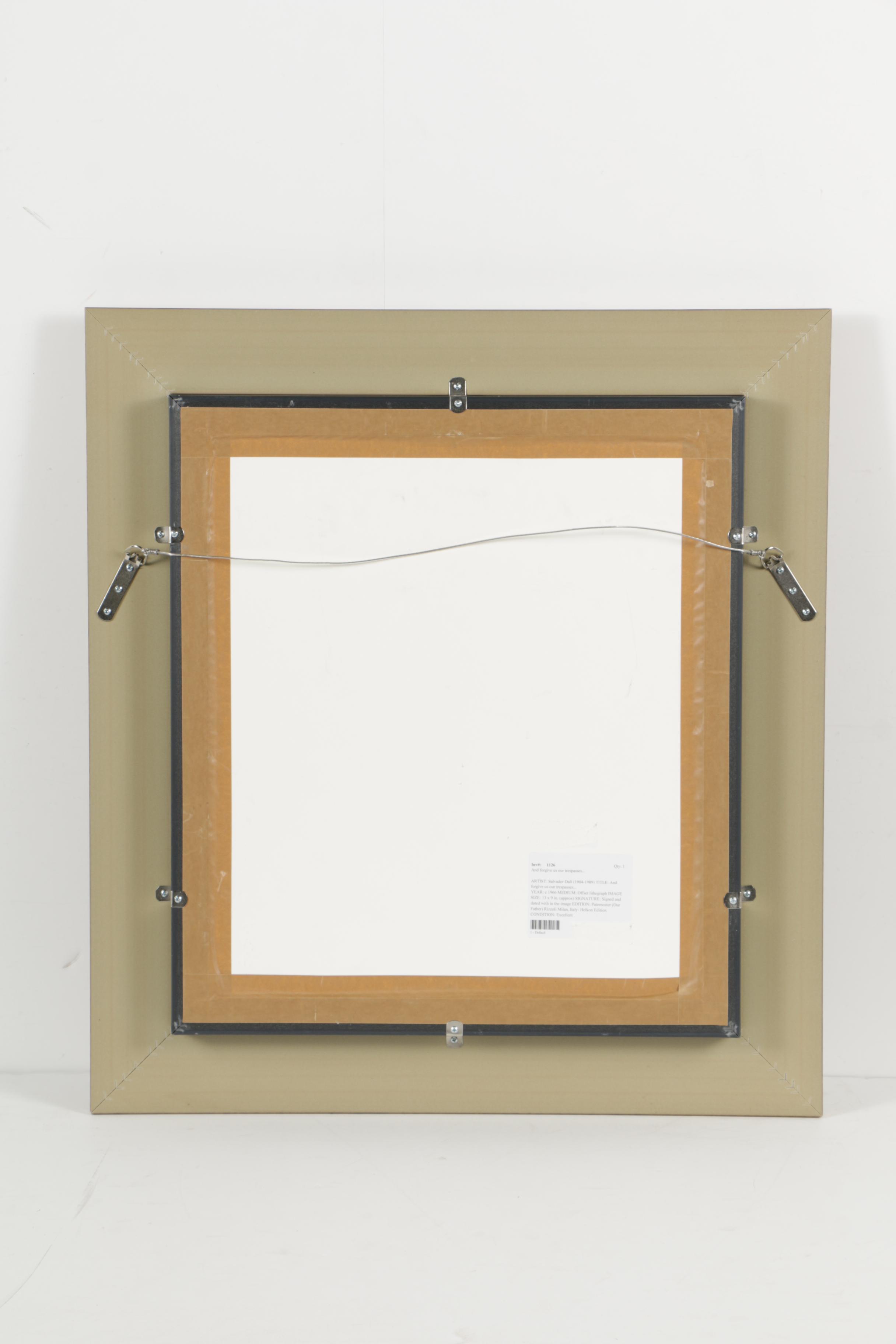 Reproduction Print After Salvador Dali "Forgive Us Our Trespasses"