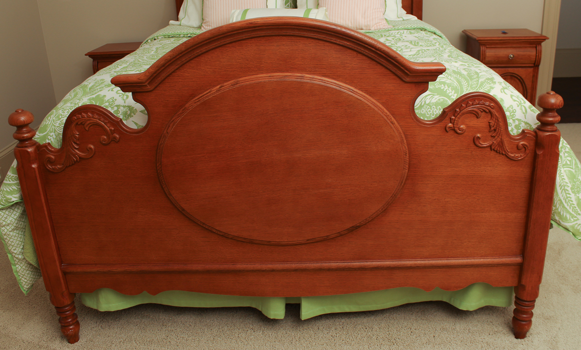 Victorian Style Full-Size Oak Bed Frame by Lexington