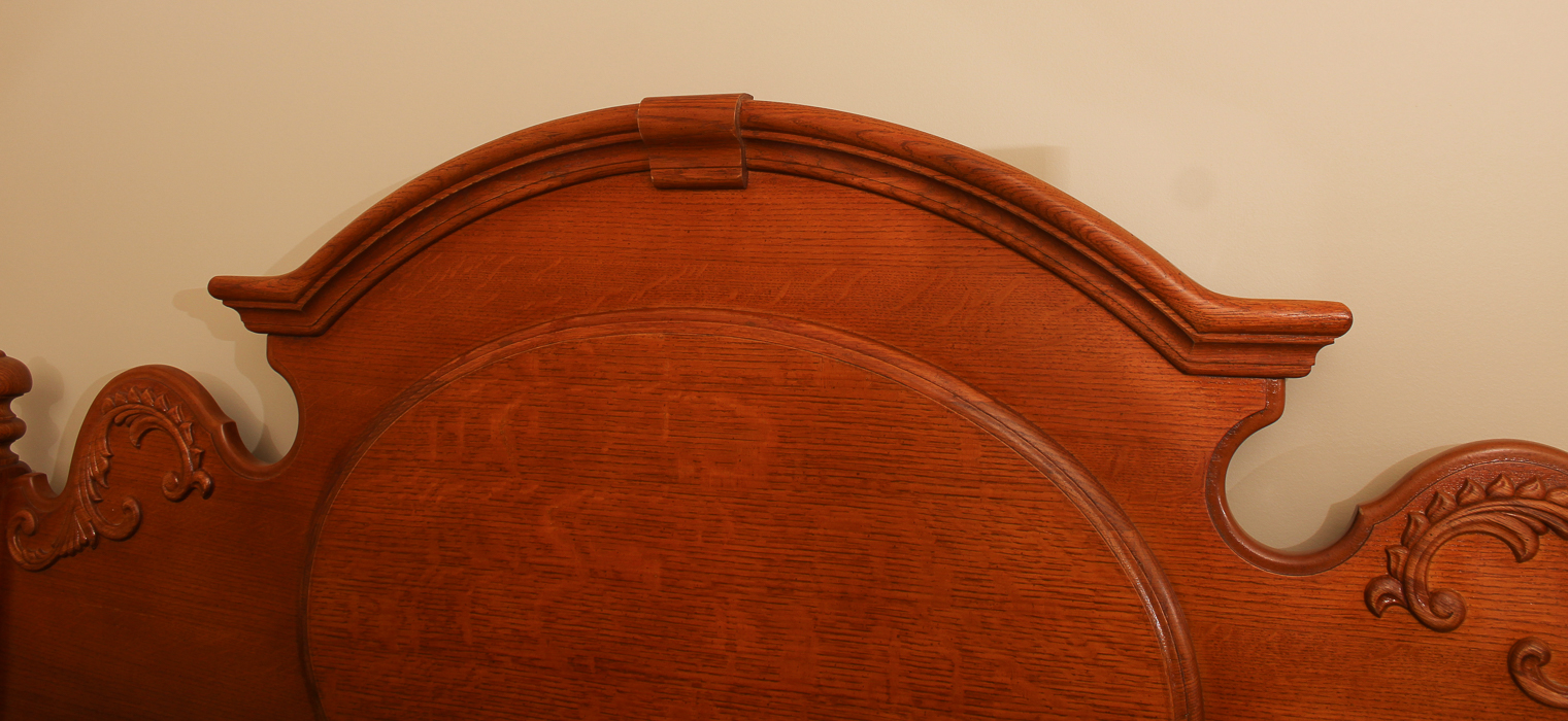 Victorian Style Full-Size Oak Bed Frame by Lexington