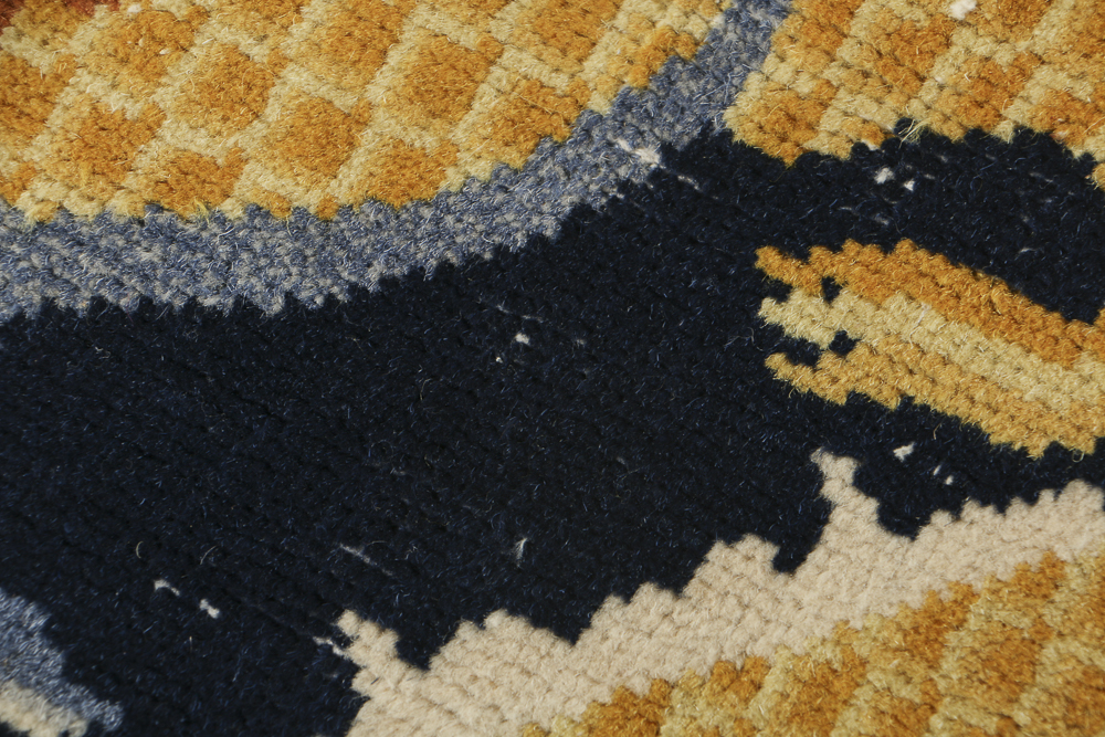 Antique Tibetan "Khaden" Dragon Temple Rug