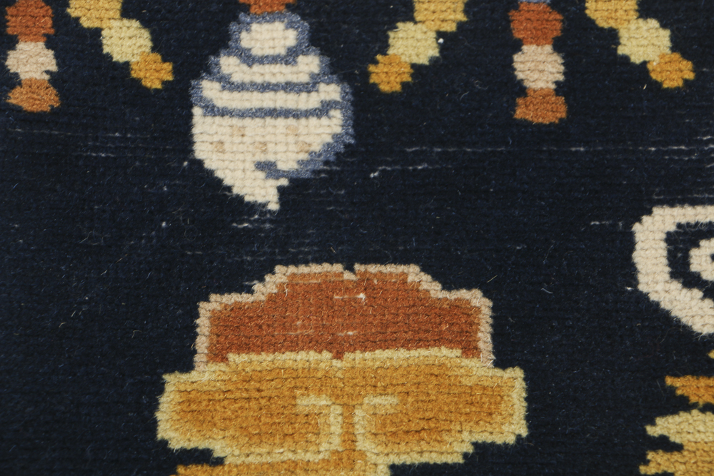 Antique Tibetan "Khaden" Dragon Temple Rug