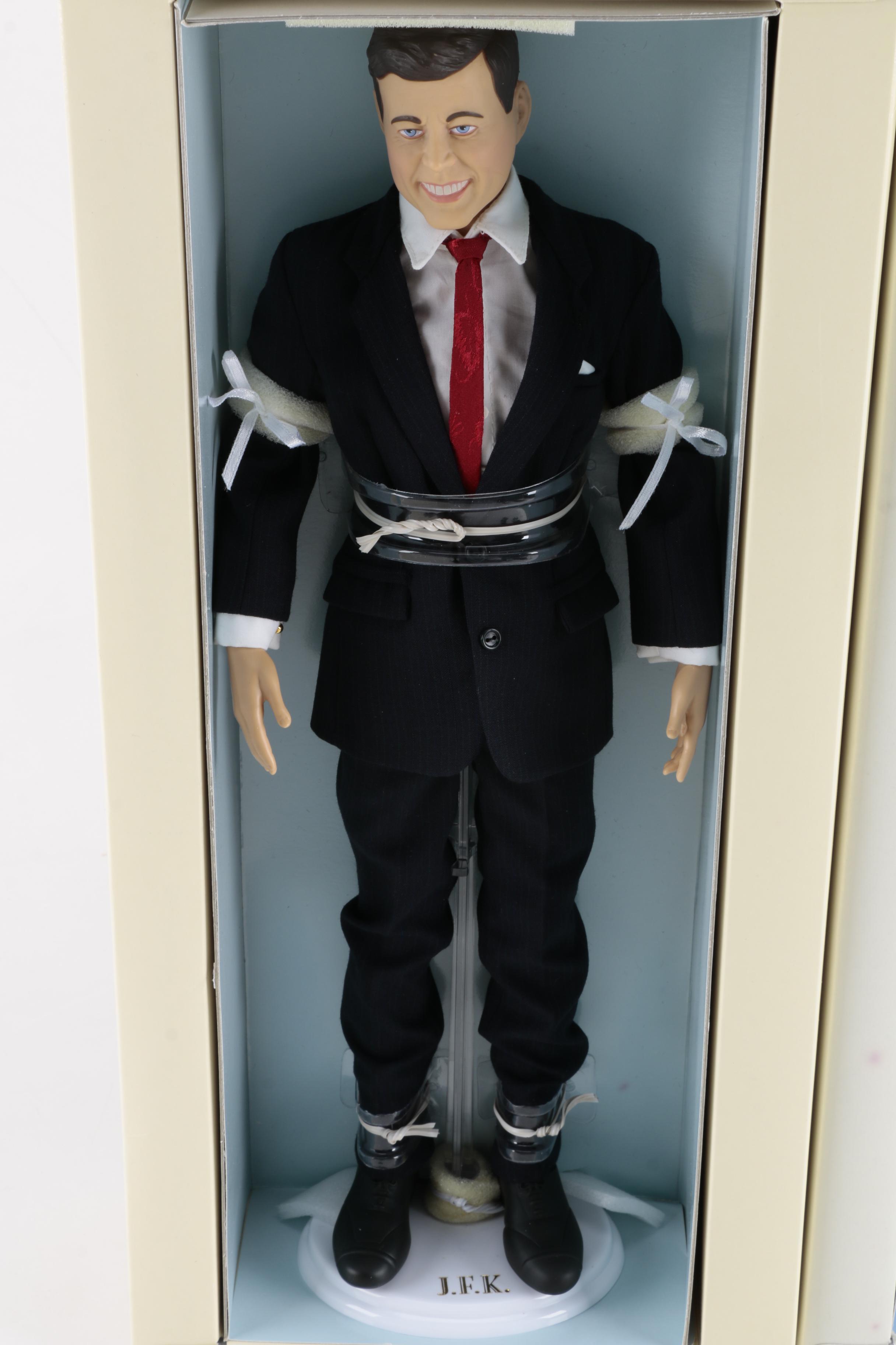 Franklin Mint "J.F.K." and "Jackie" Porcelain Dolls