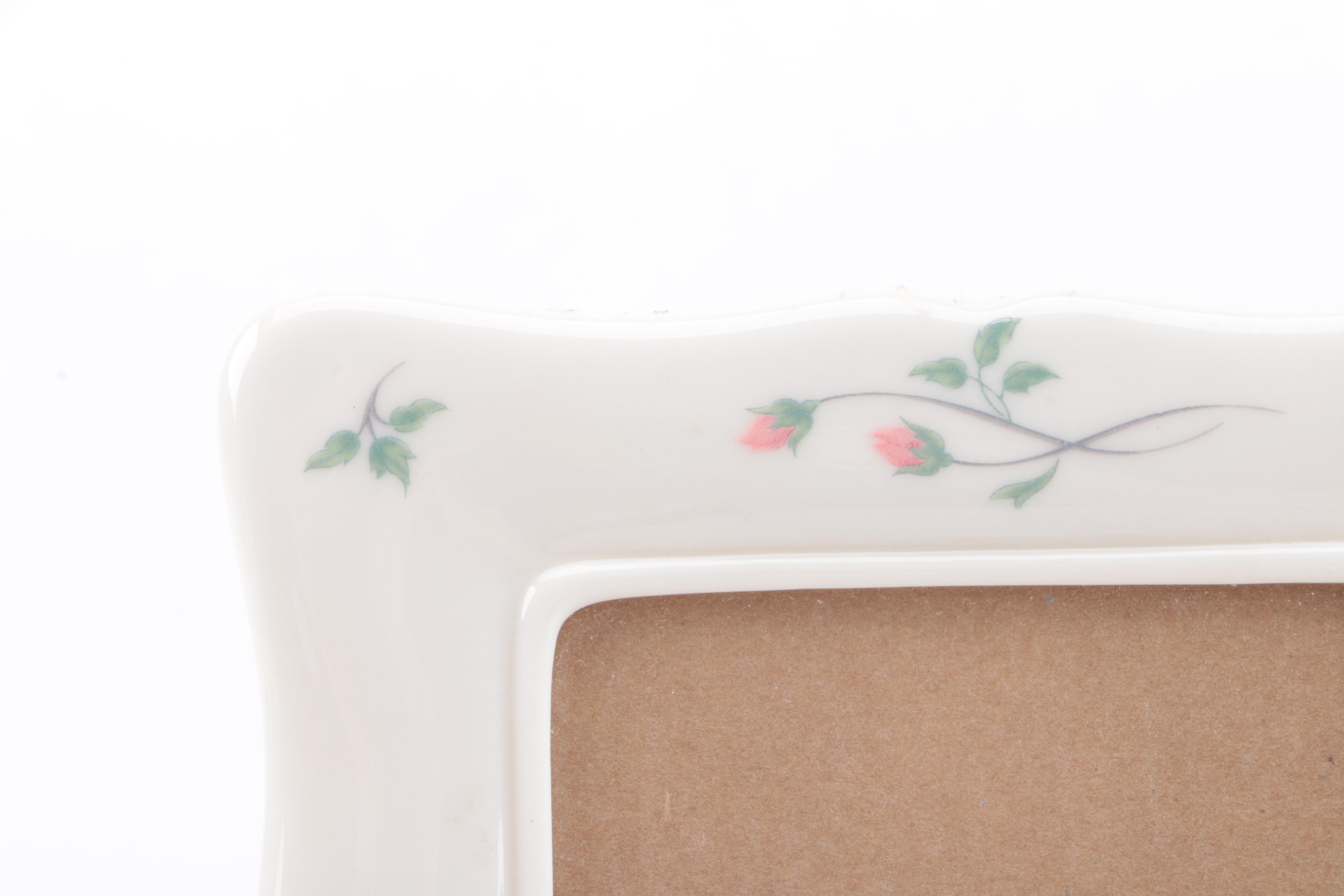 Lenox "Rose Manor" Vase, Bottle, and Picture Frame