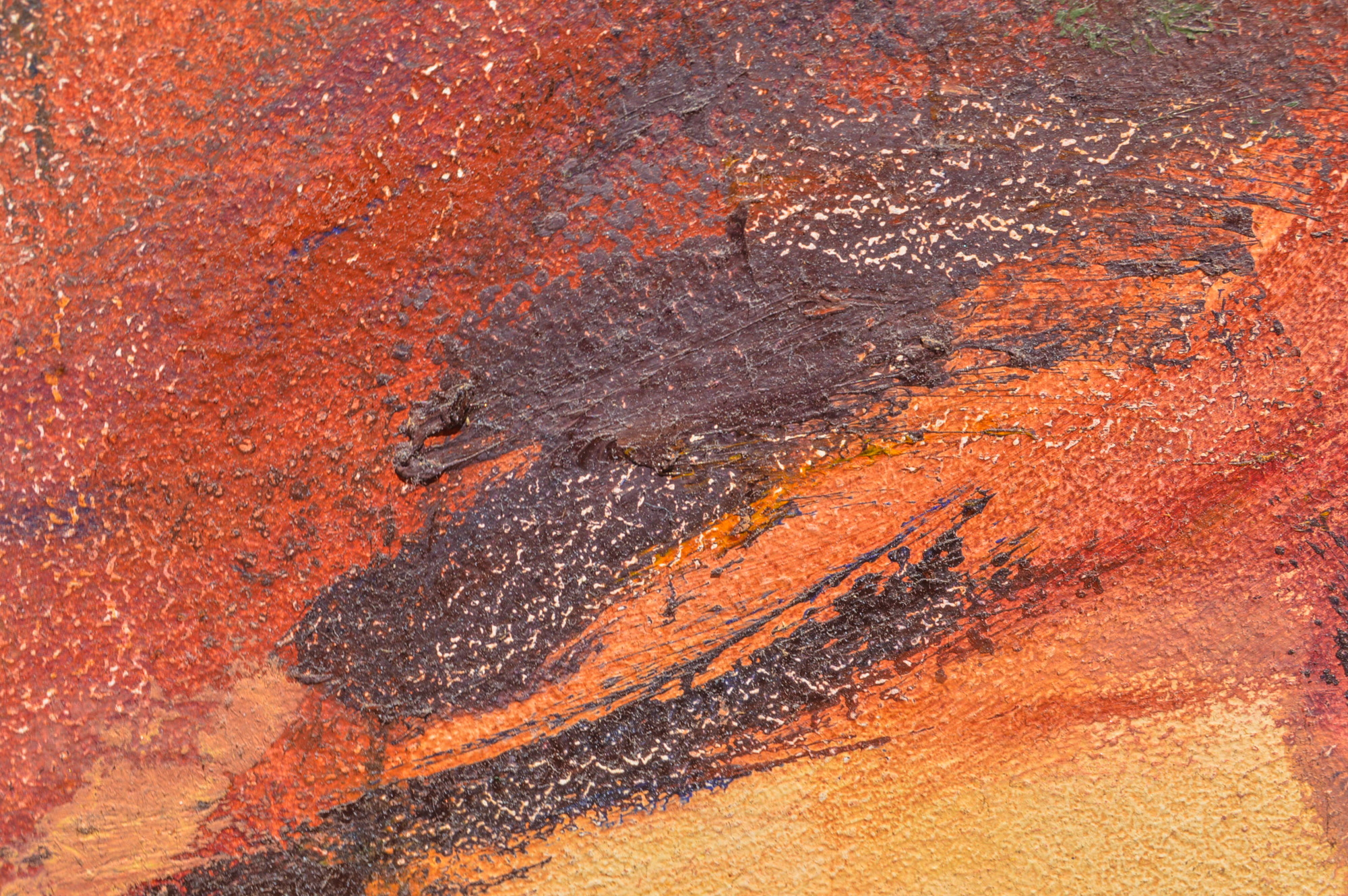 Acrylic Painting on Board of a Woman and a Fruit Still Life