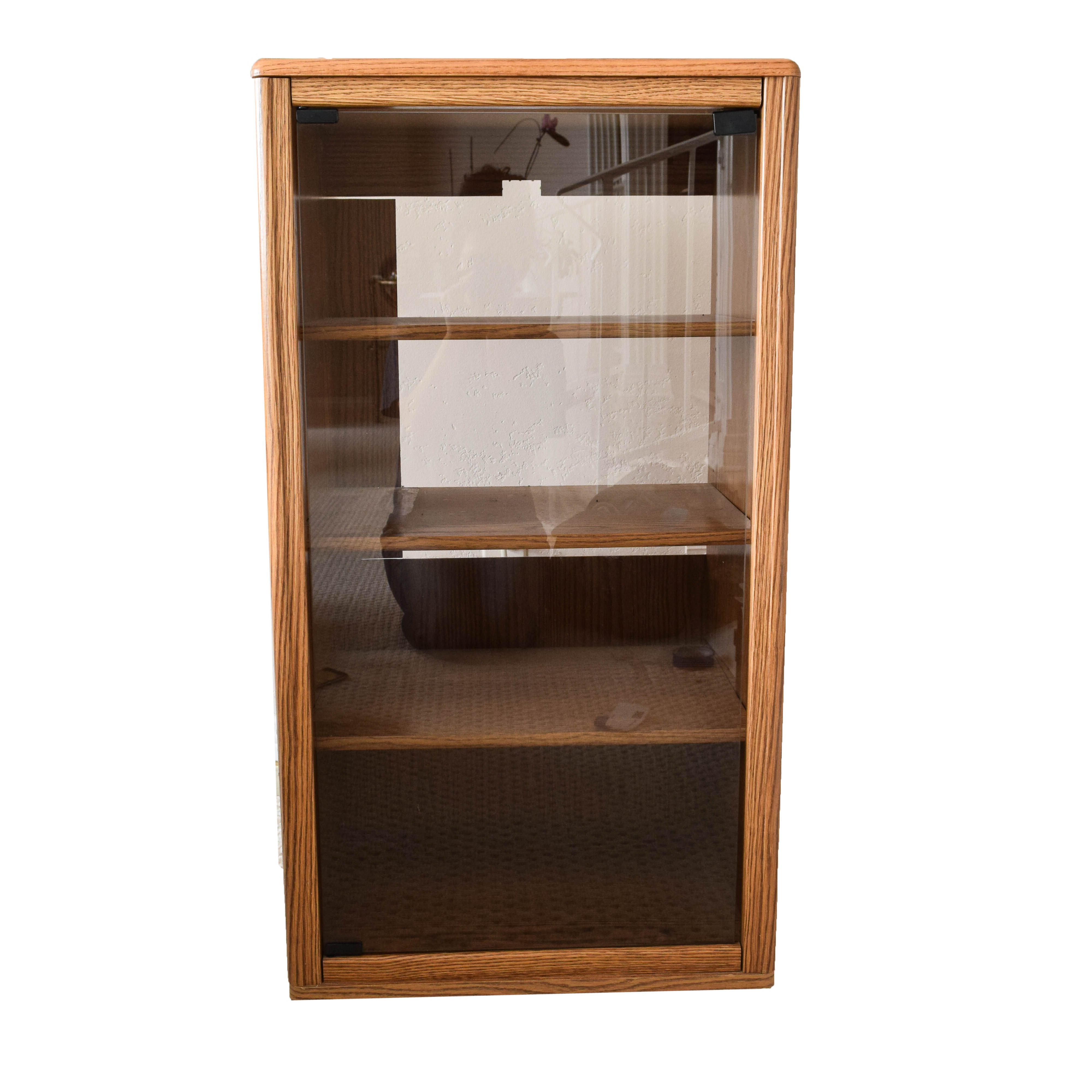 Contemporary Oak Audio Cabinet