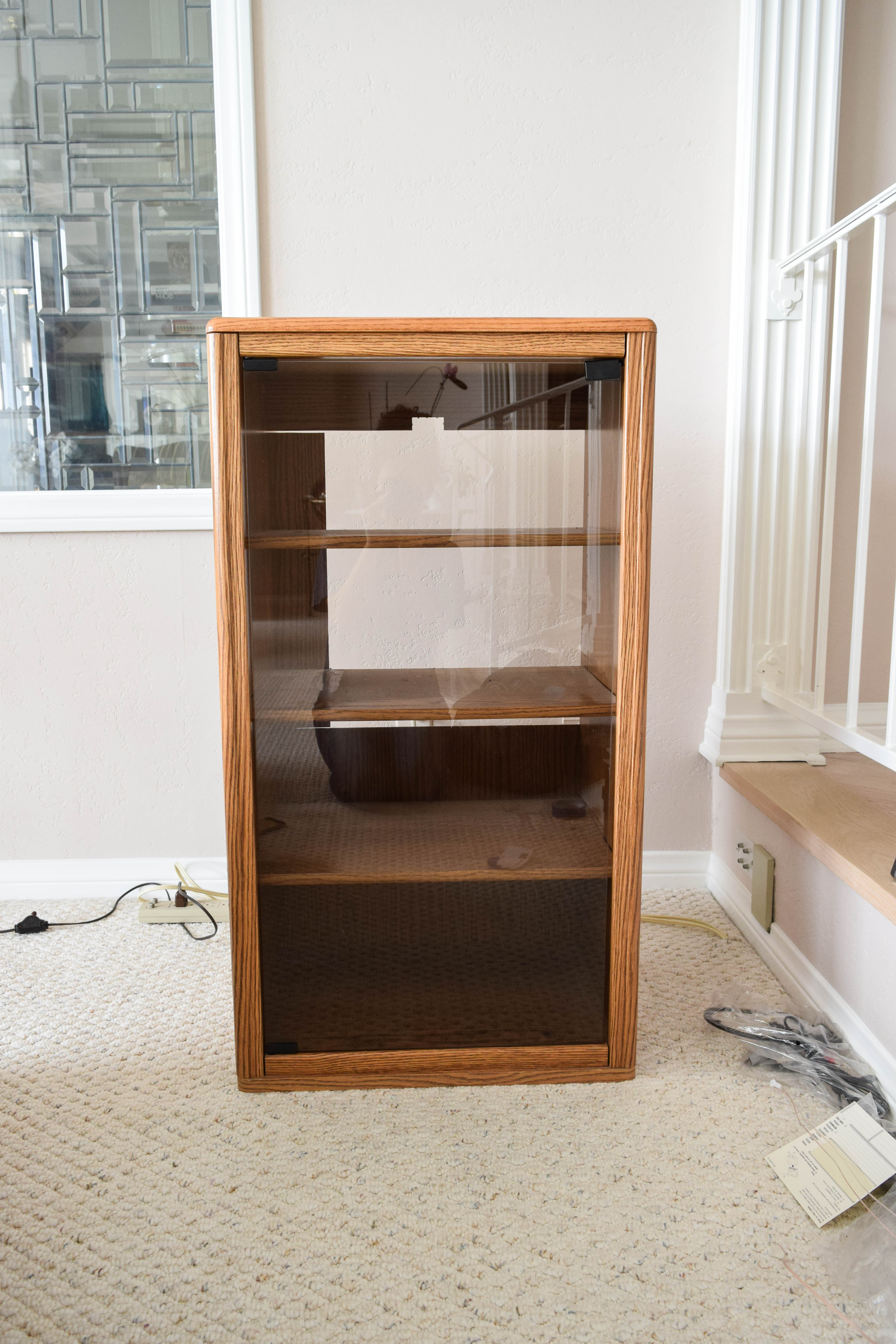 Contemporary Oak Audio Cabinet