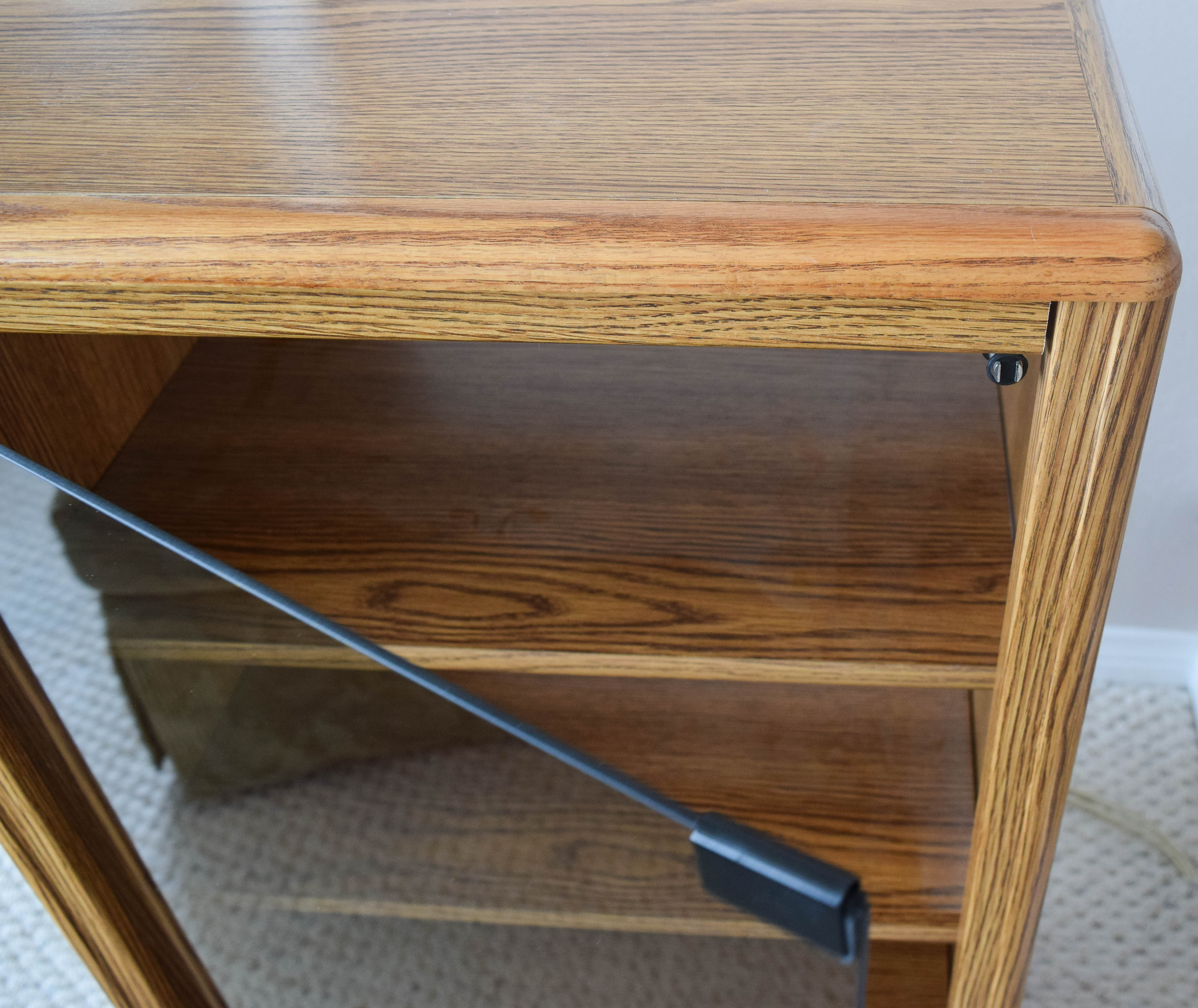 Contemporary Oak Audio Cabinet