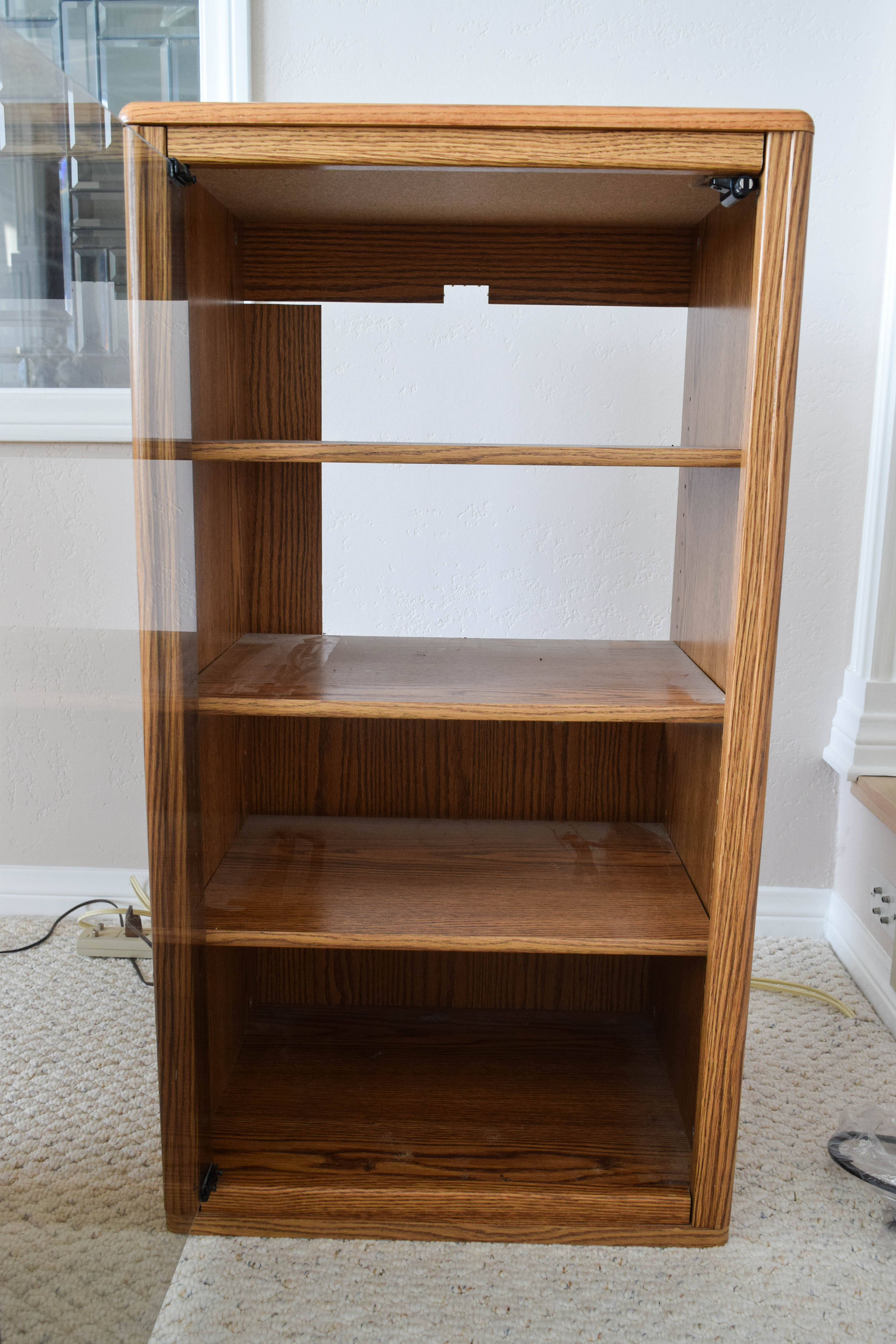 Contemporary Oak Audio Cabinet